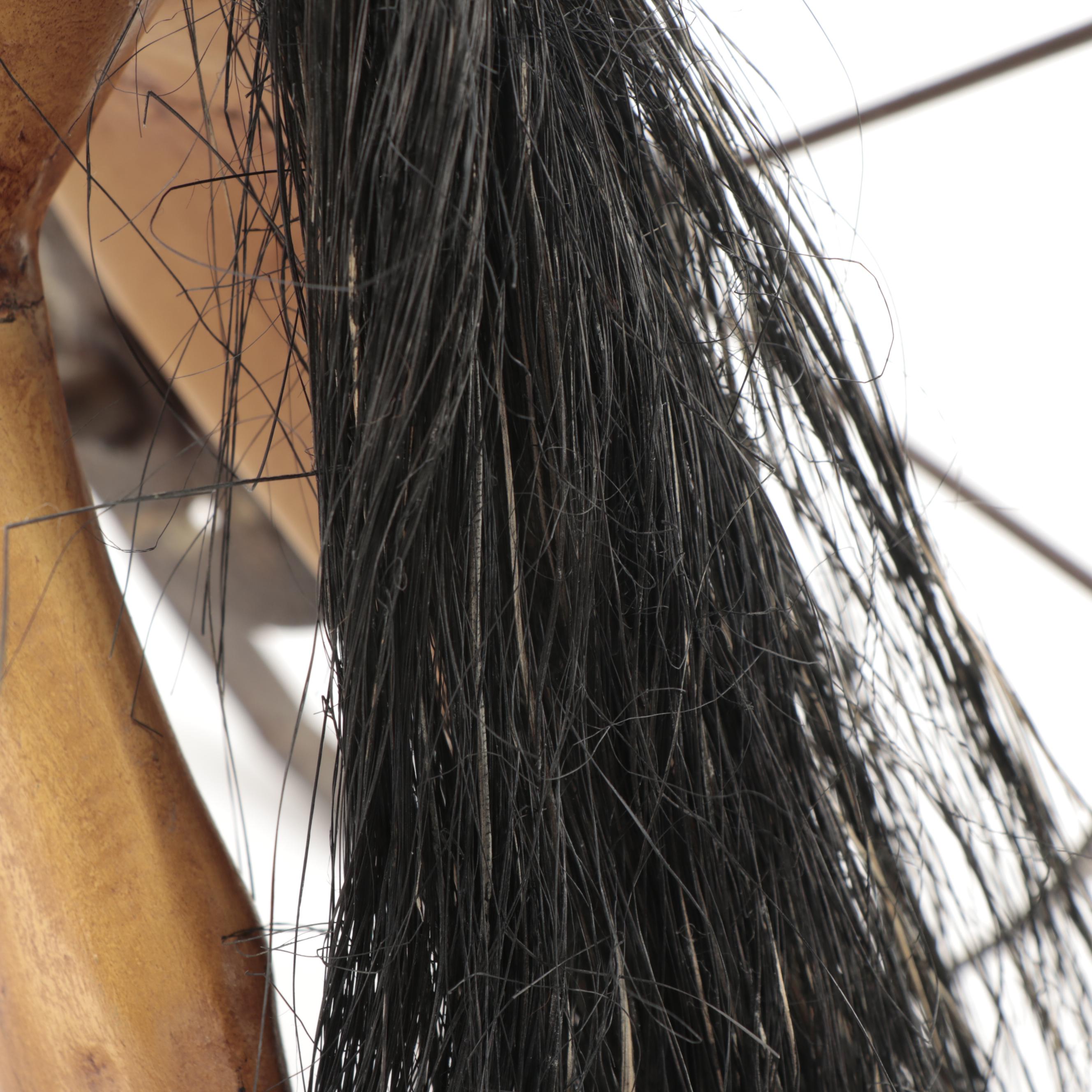 Victorian Wooden Horse Velocipede Tricycle, 19th Century