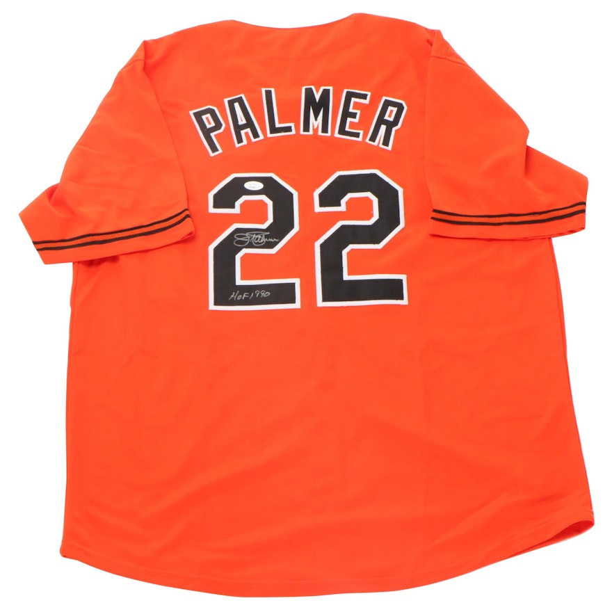 Jim Palmer Signed "HOF 1990" Baltimore Orioles Replica Baseball Jersey, JSA COA