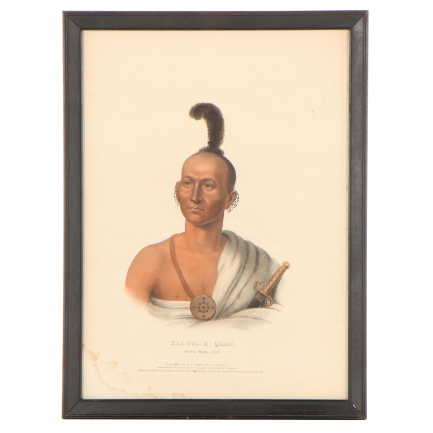 John T. Bowen Hand-Colored Lithograph "Kai-Pol-E-Quah"