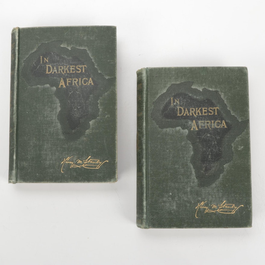 Illustrated "In Darkest Africa" by Henry M. Stanley Two-Volume Set, 1890