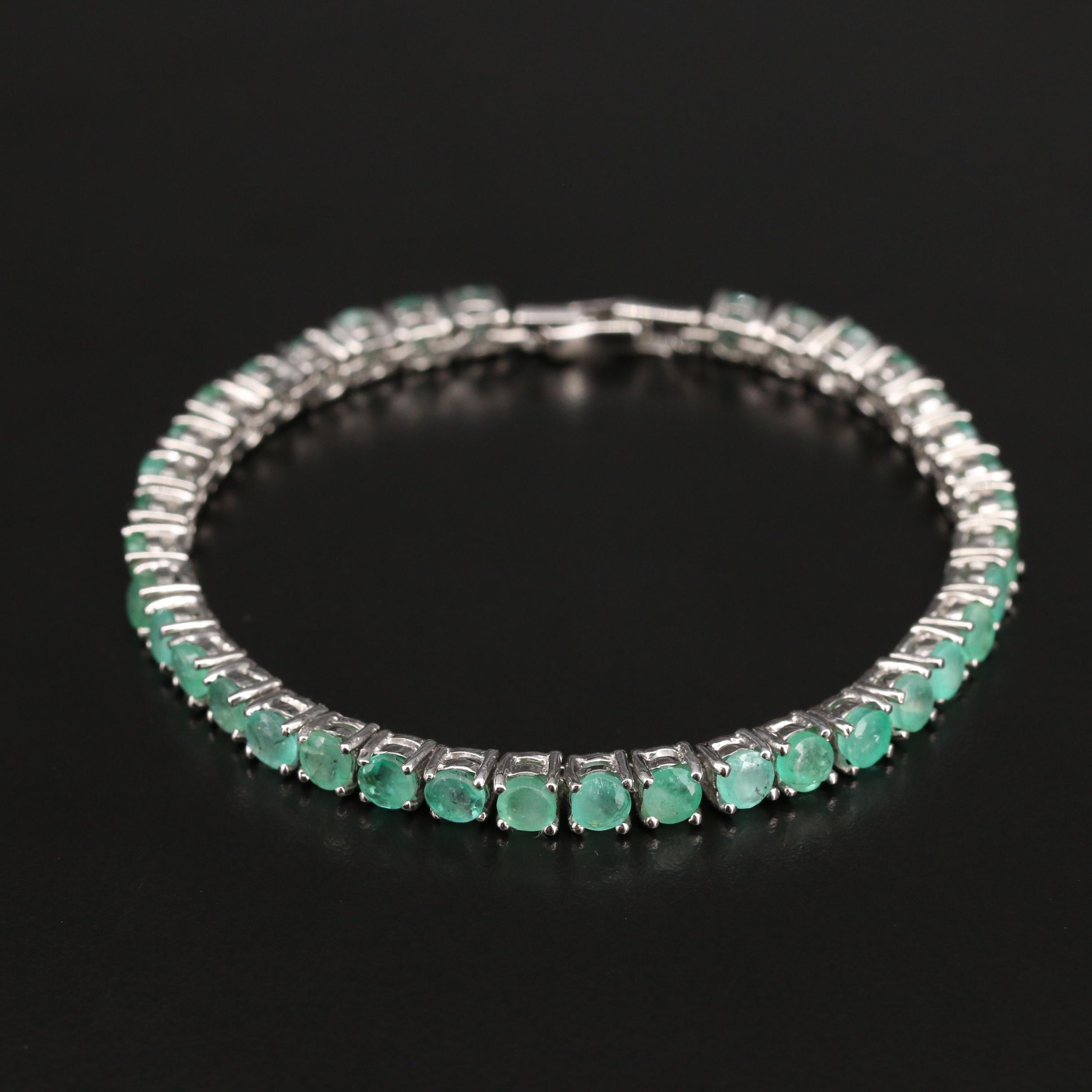 Sterling Enamel Line Bracelet