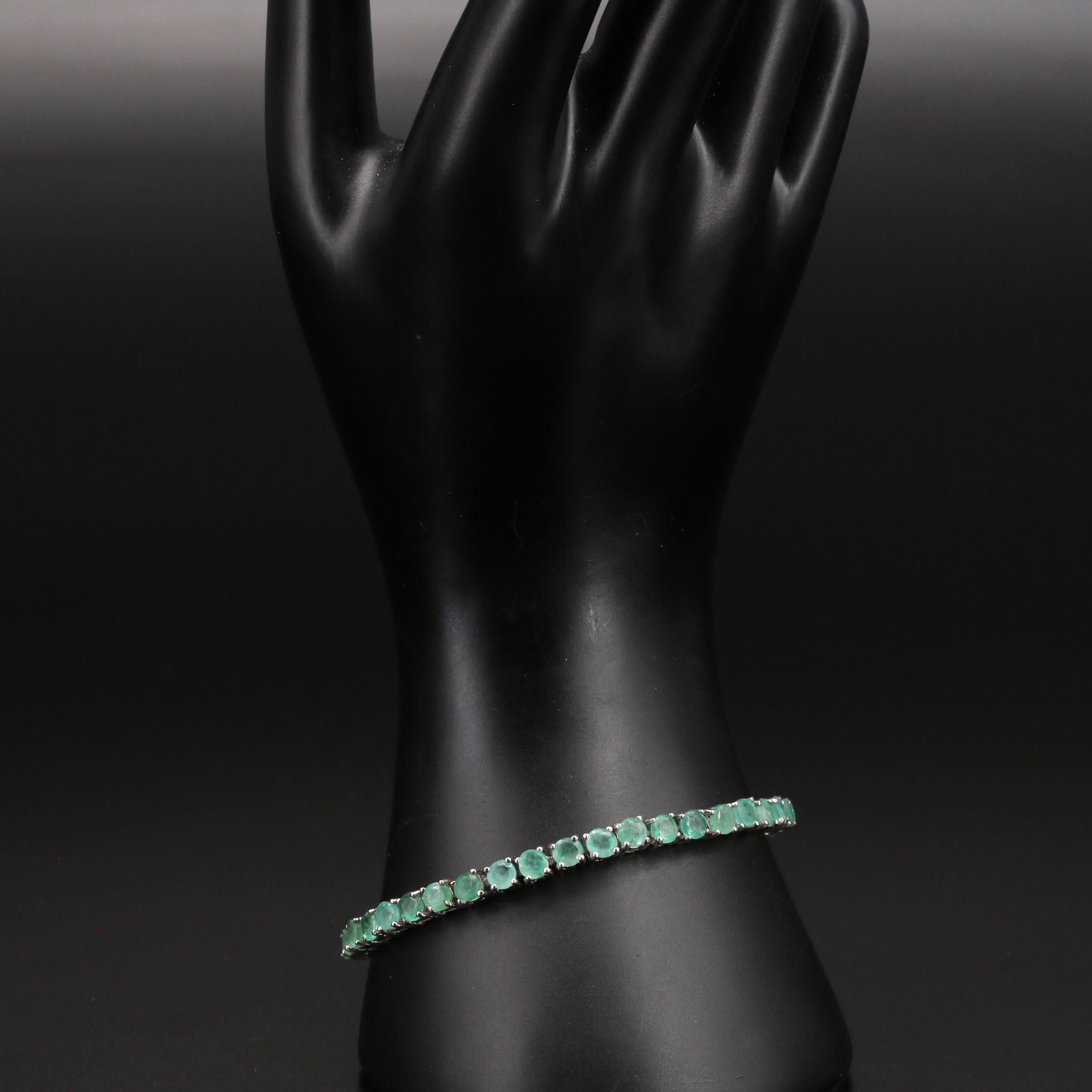 Sterling Enamel Line Bracelet