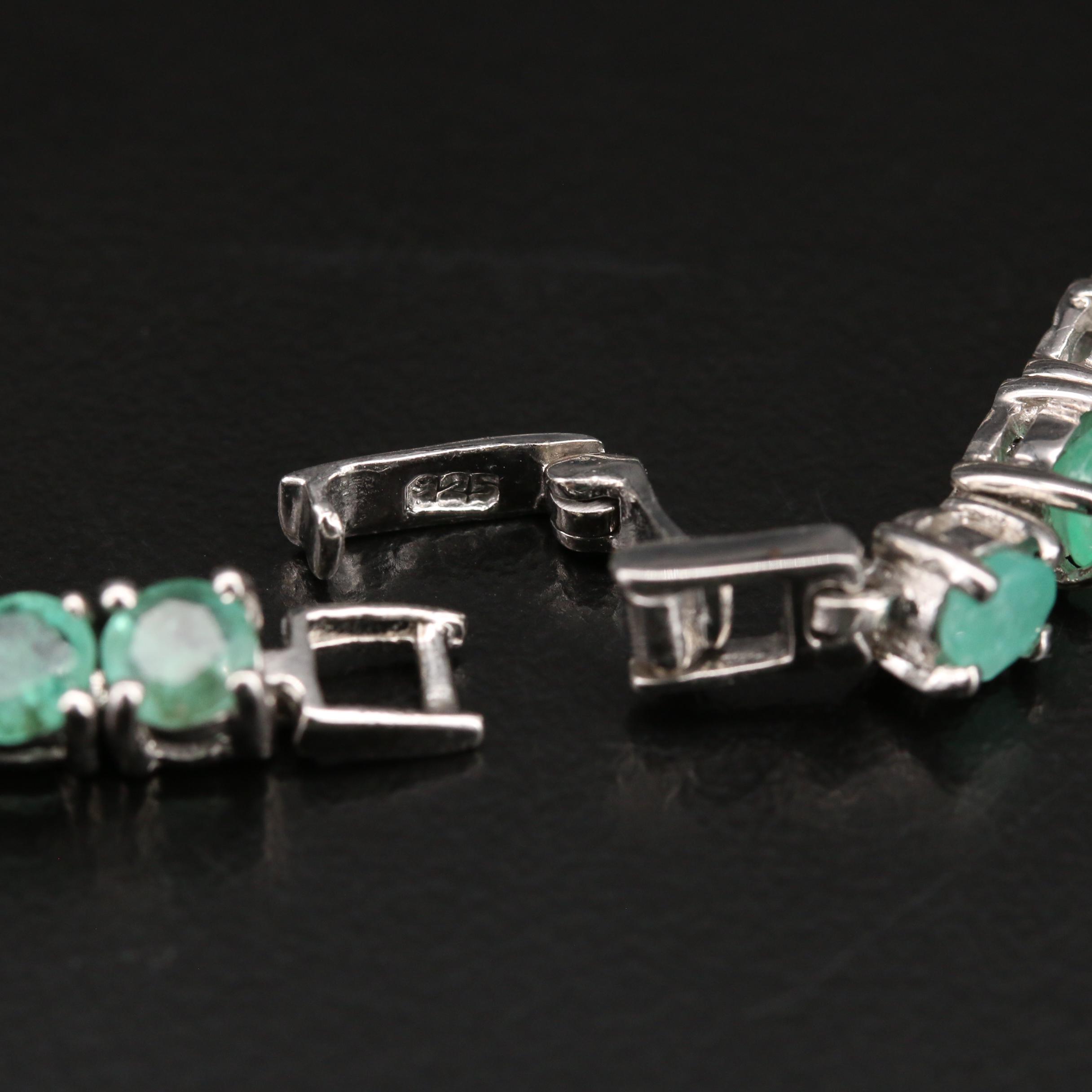 Sterling Enamel Line Bracelet