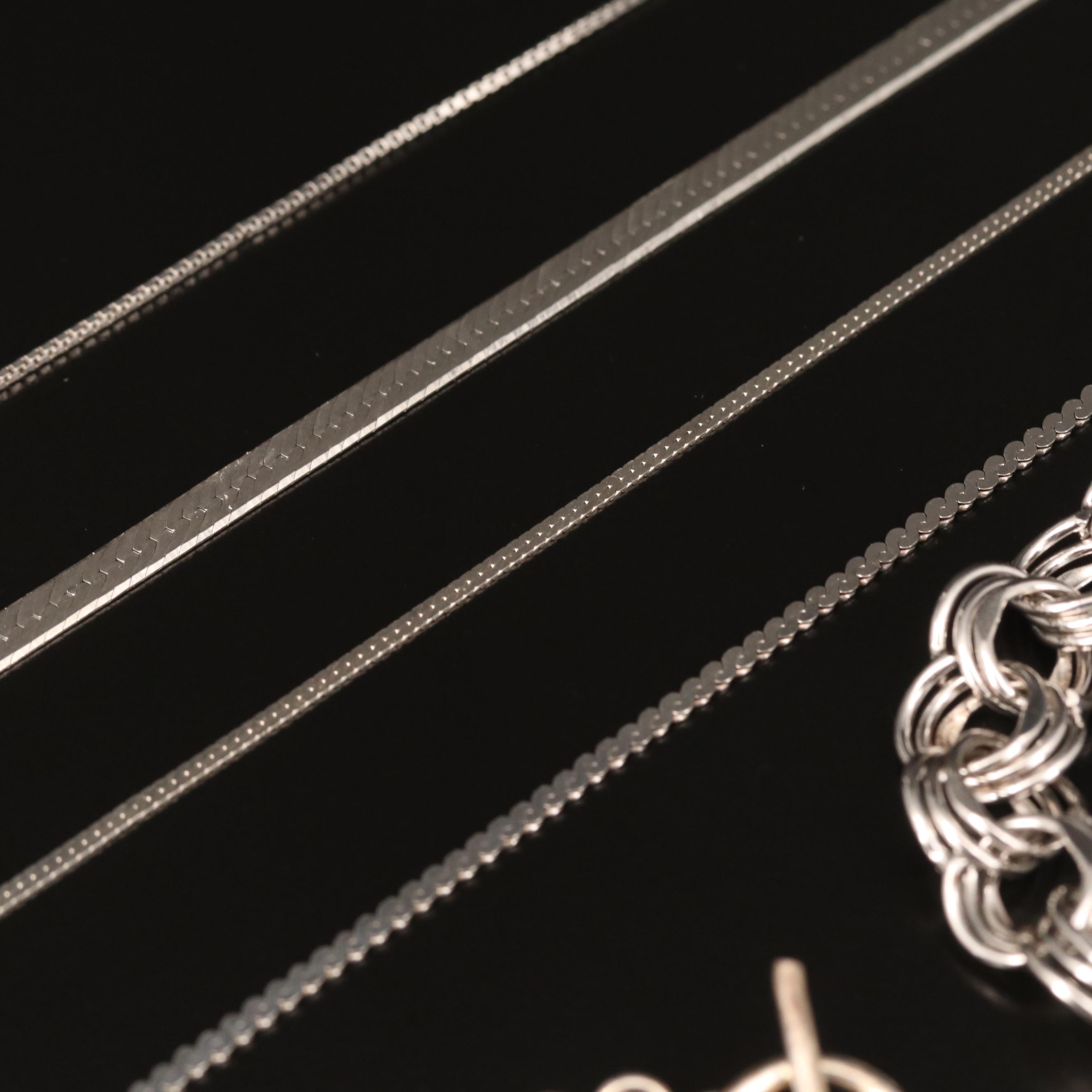 Sterling Bracelets Including Black Onyx and Mother of Pearl