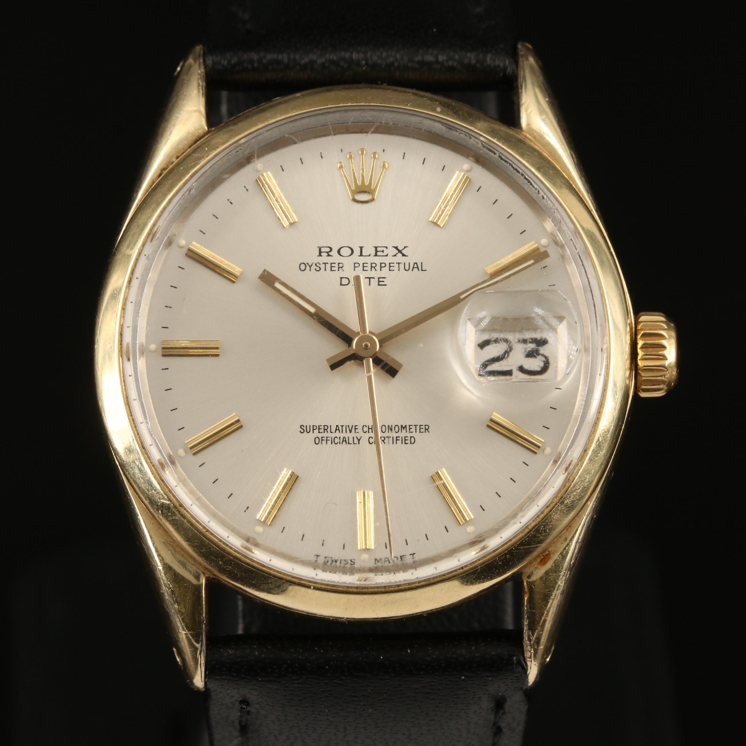 1973 Rolex Date Gold Shell Automatic Watch