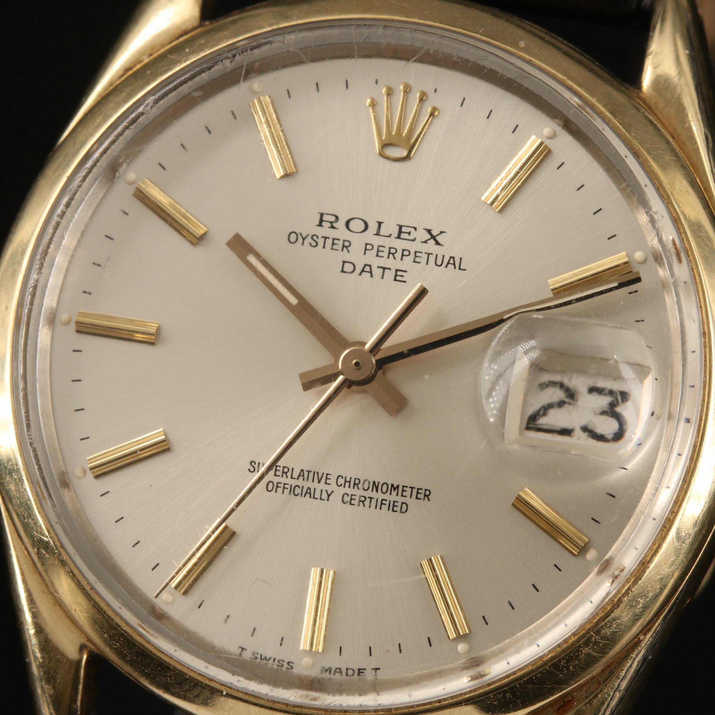 1973 Rolex Date Gold Shell Automatic Watch