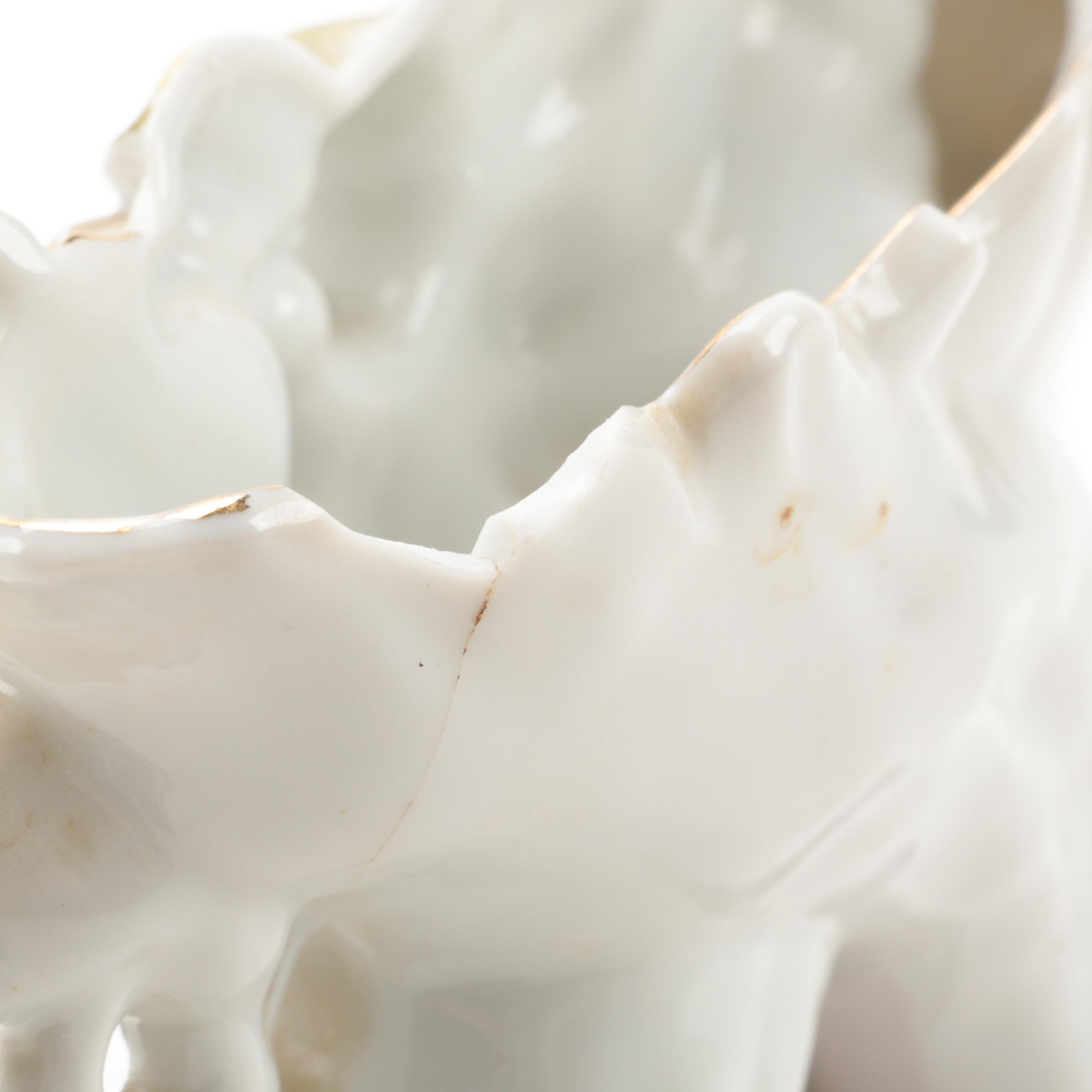 Victorian Style Hand-Painted Ceramic Figurines, Mid to Late 20th Century