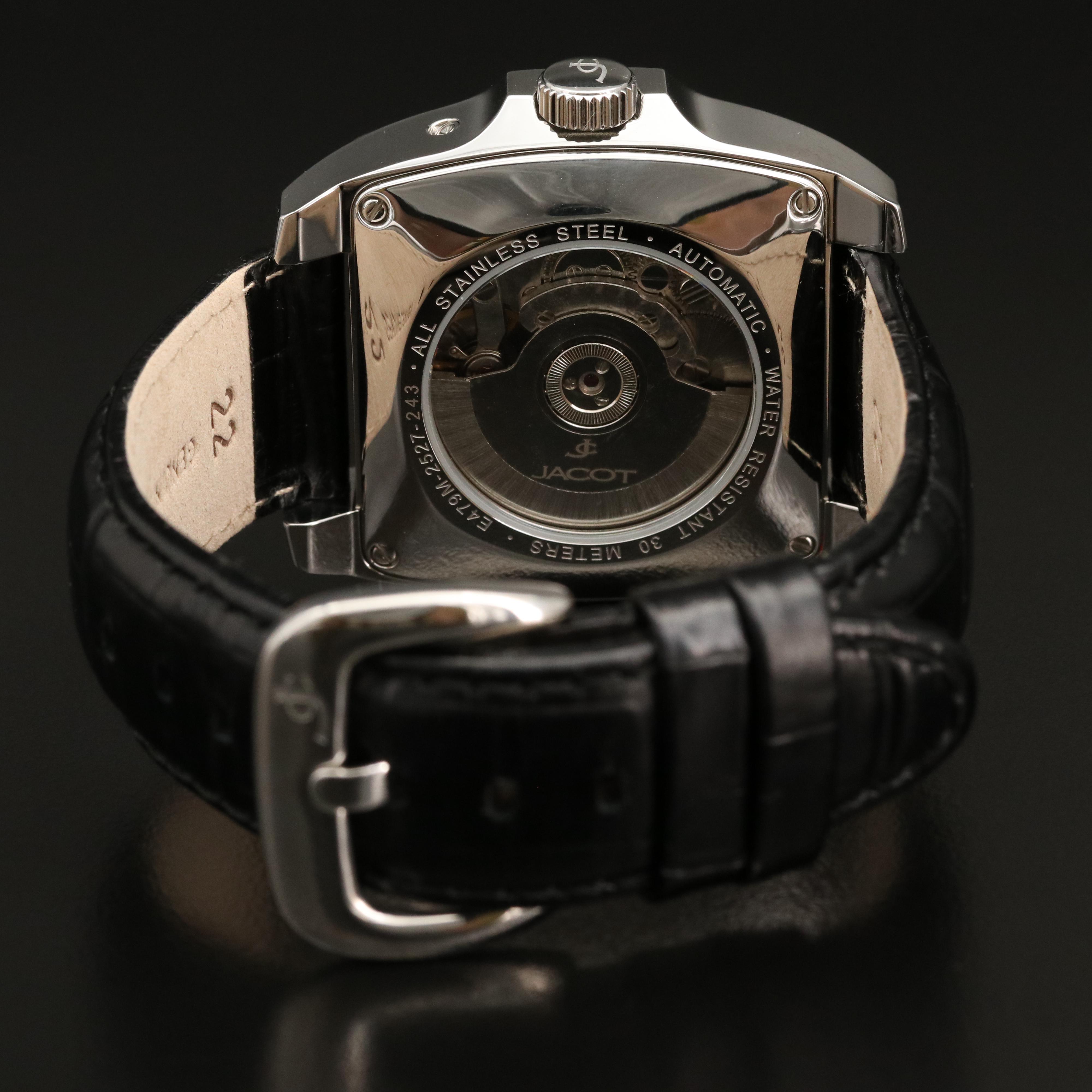 Jacot Triple Calendar Stainless Steel Automatic Watch