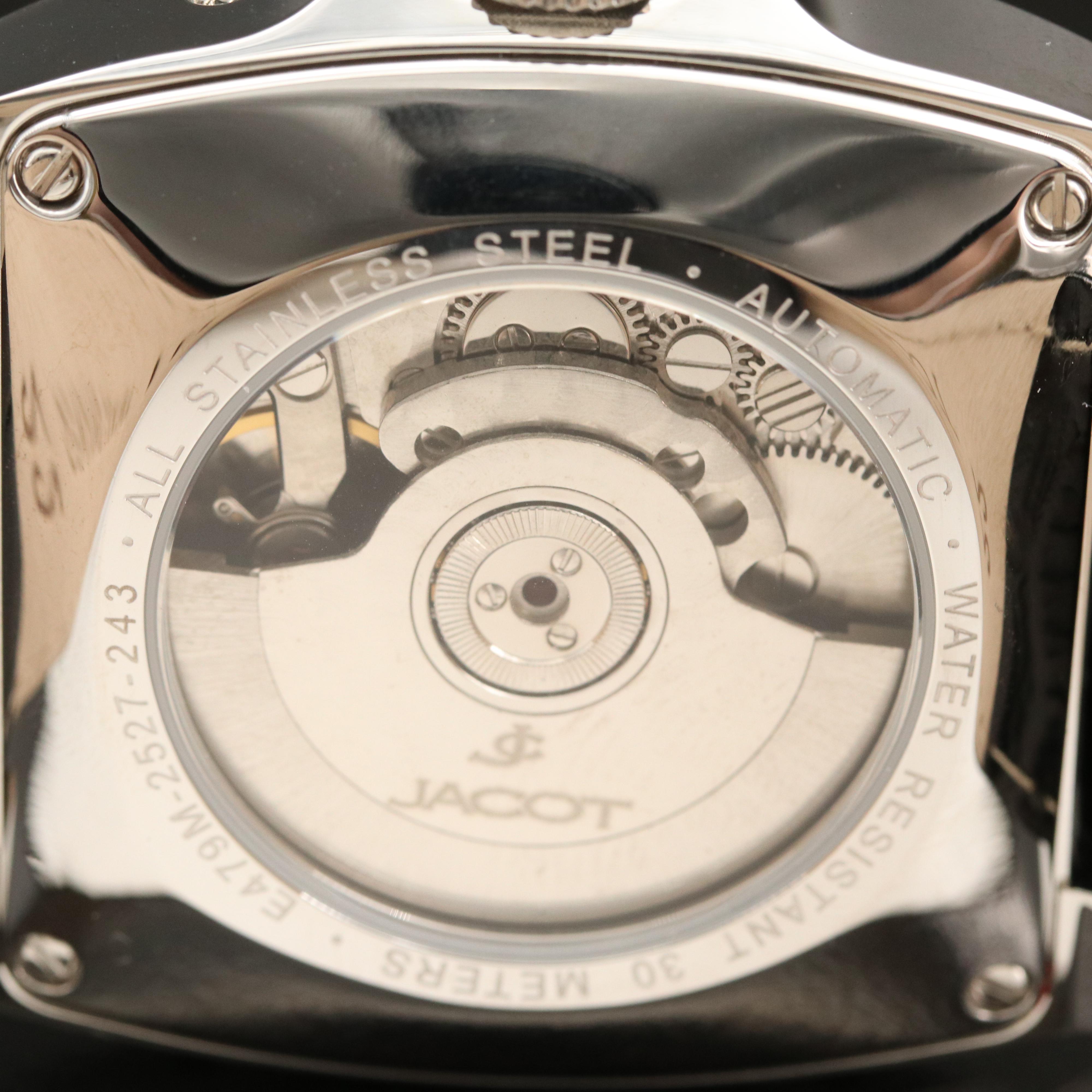 Jacot Triple Calendar Stainless Steel Automatic Watch