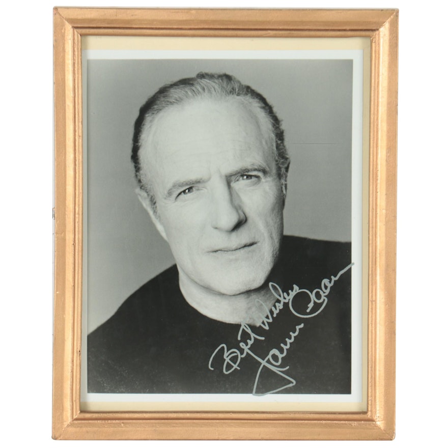 Black-and-White Digital Photograph of James Caan with Facsimile Signature