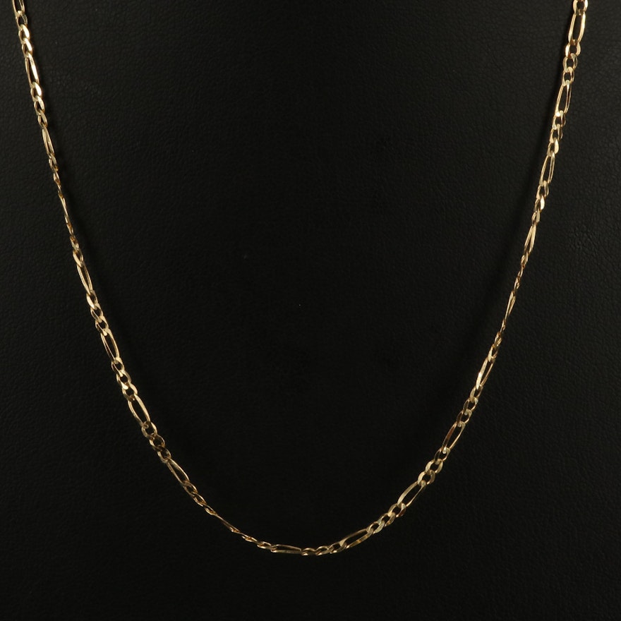 14K Figaro Chain Necklace