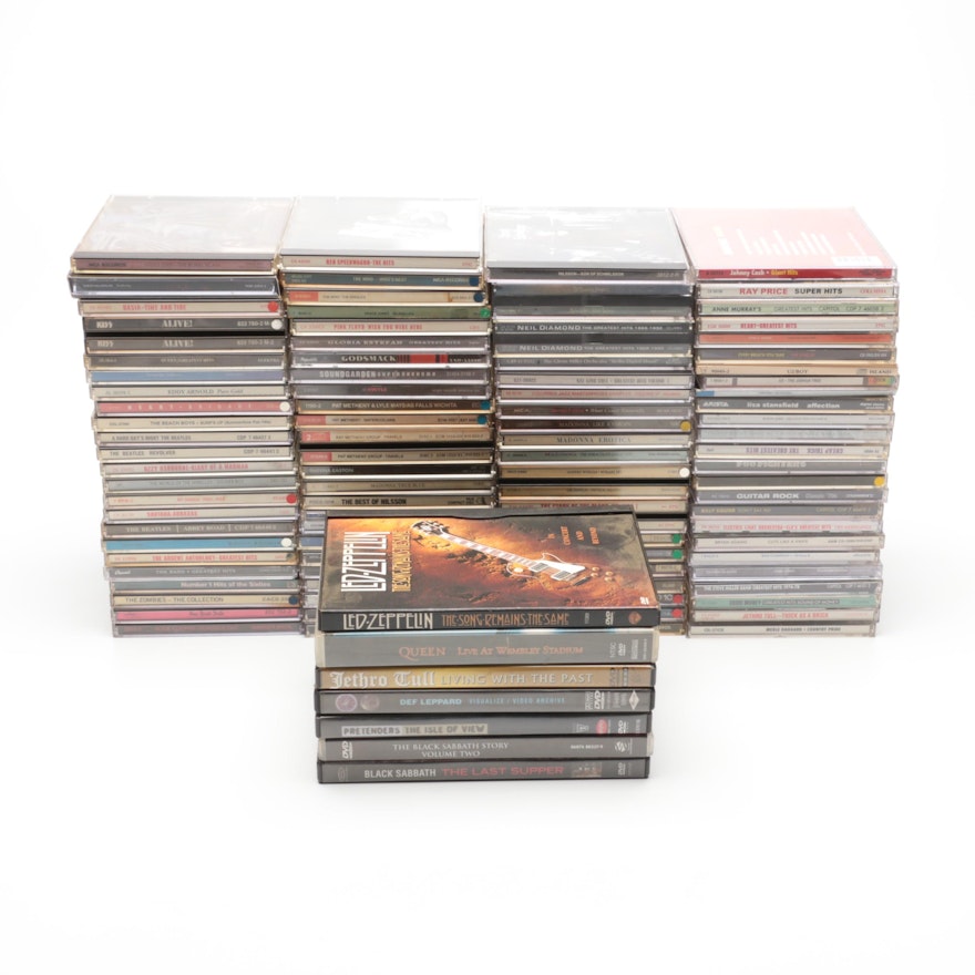 The Beatles, Queen, Led Zeppelin, Madonna, Other Rock, Pop CDs and DVDs
