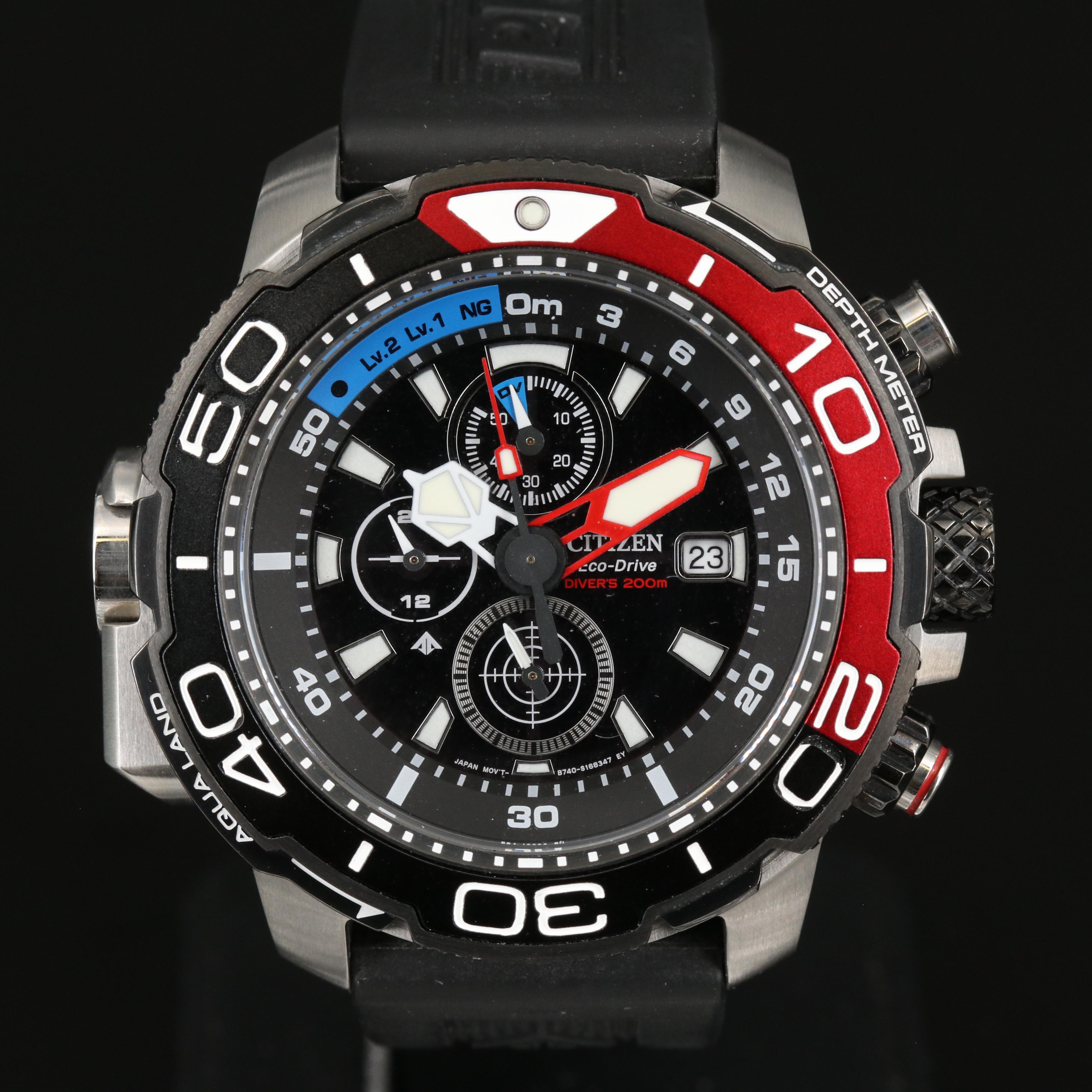 Citizen Promaster Aqualand Stainless Steel Eco - Drive Watch