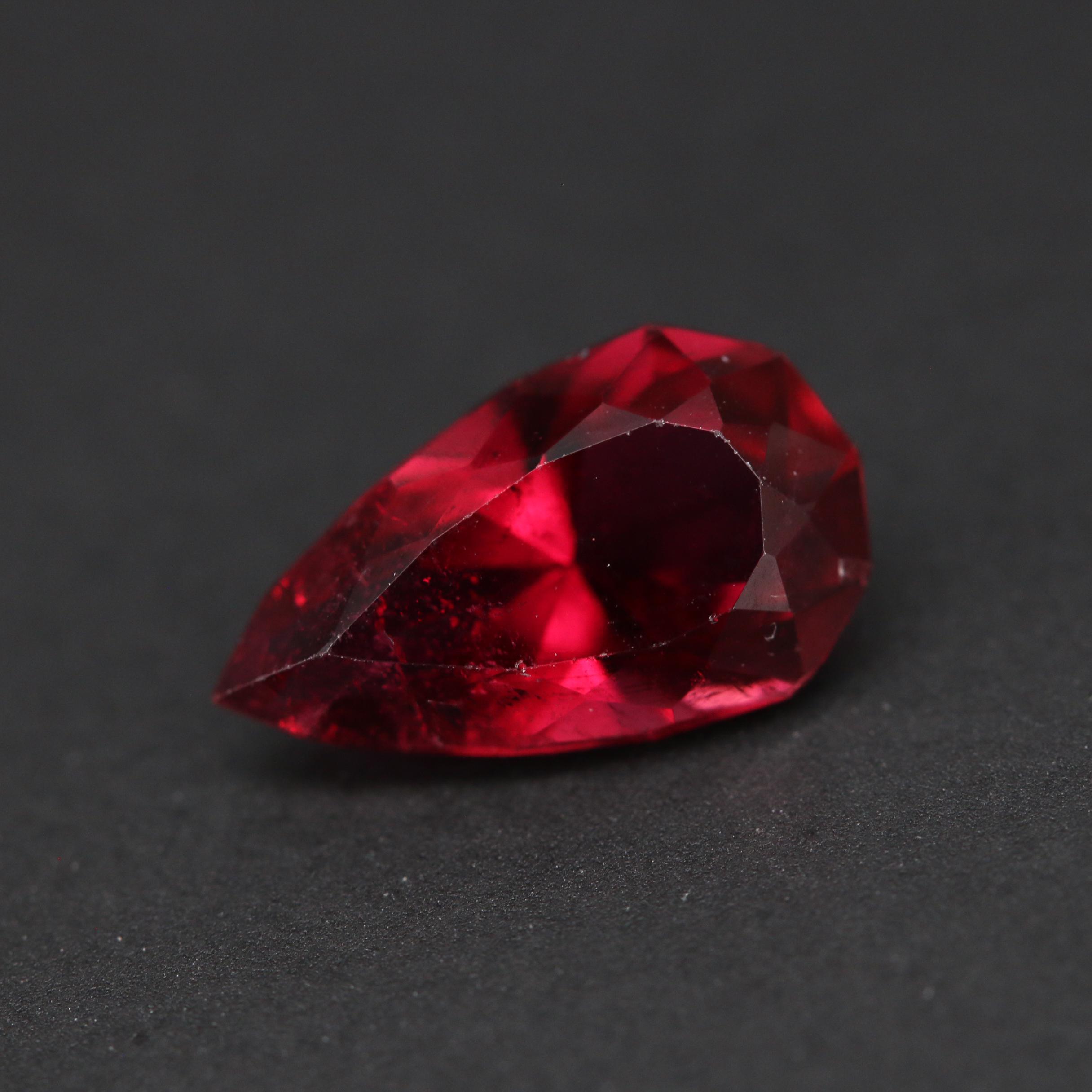 Loose 2.75 CT Modified Pear Faceted Rubellite