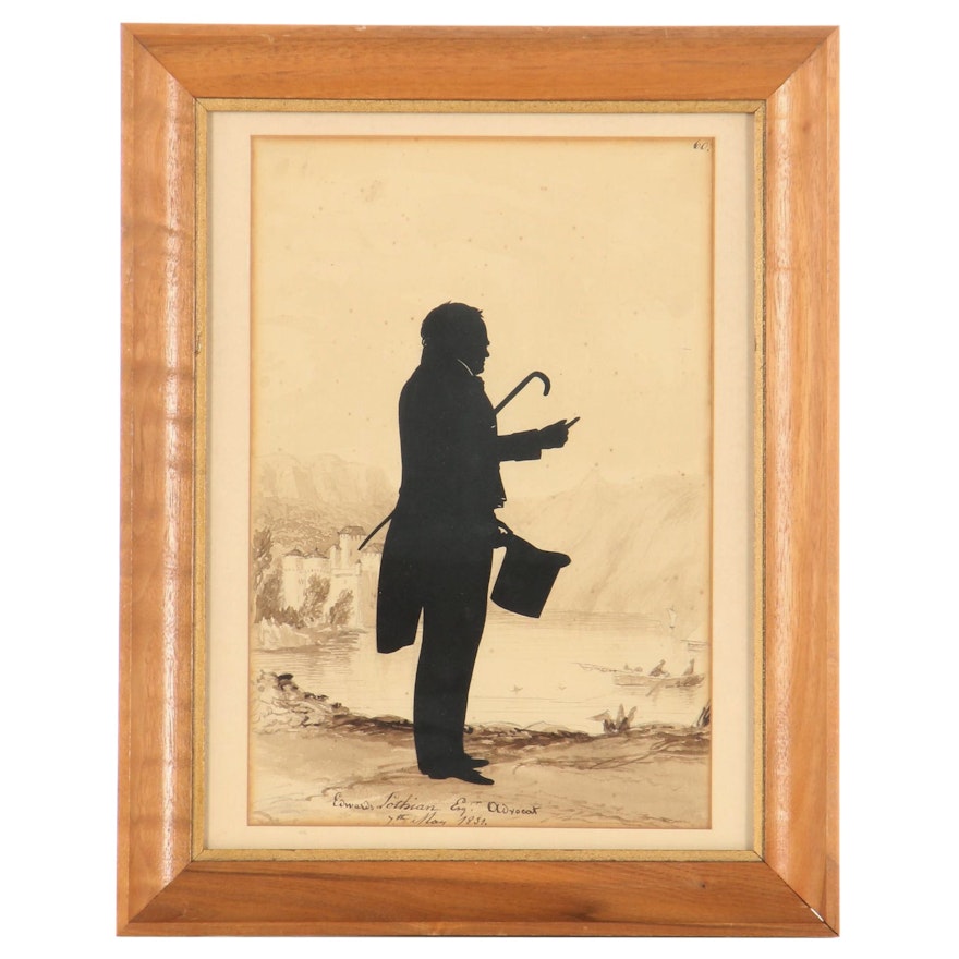 Embellished Silhouette Cut-Out of Edward Lothian, 1831