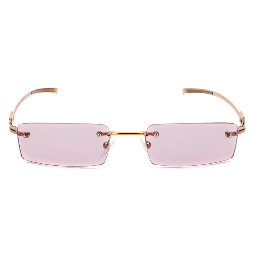 Gucci Strass Rimless Sunglasses with Case