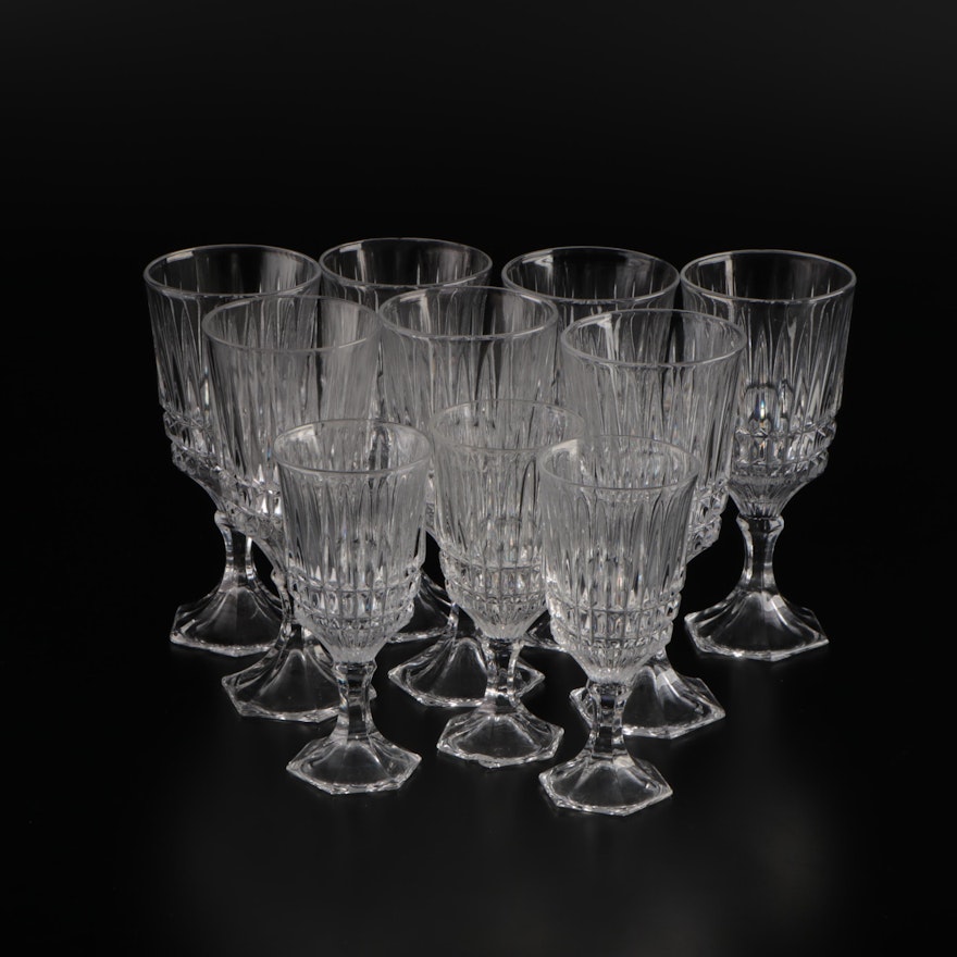 Glass Wine Goblets, Mid to Late 20th Century