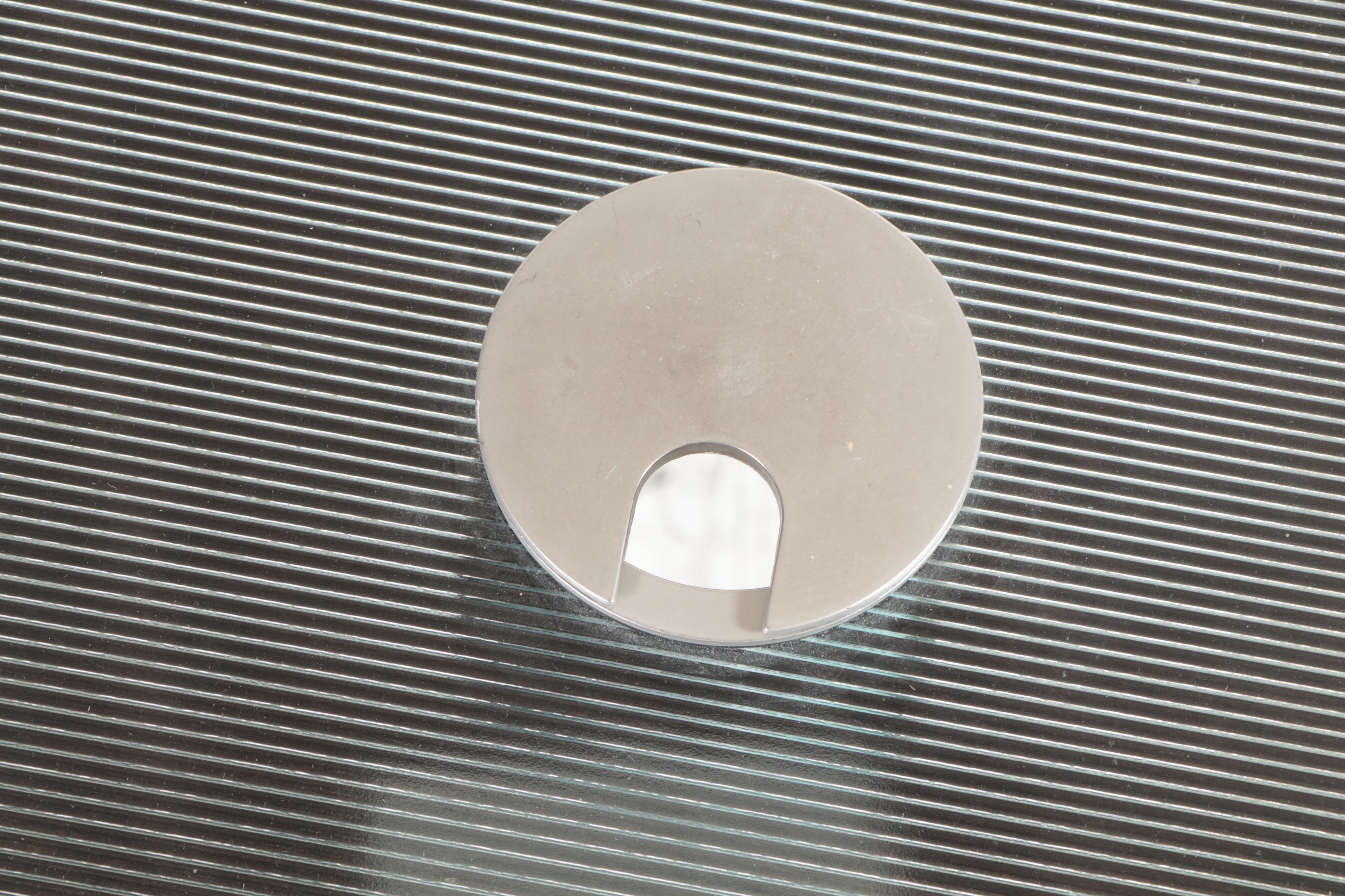 Modernist Style Computer Desk on Large Casters