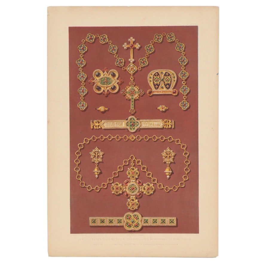 Day & Son Lithograph "Jewellery Designed by Pugin"