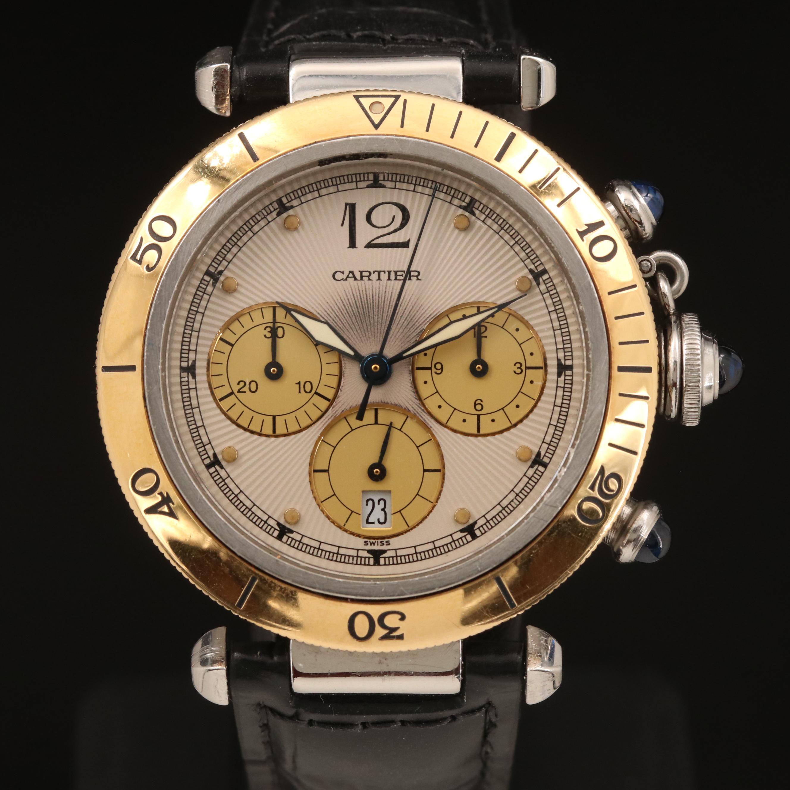 Cartier Pasha de Cartier Chronograph 18K and Stainless Steel Watch