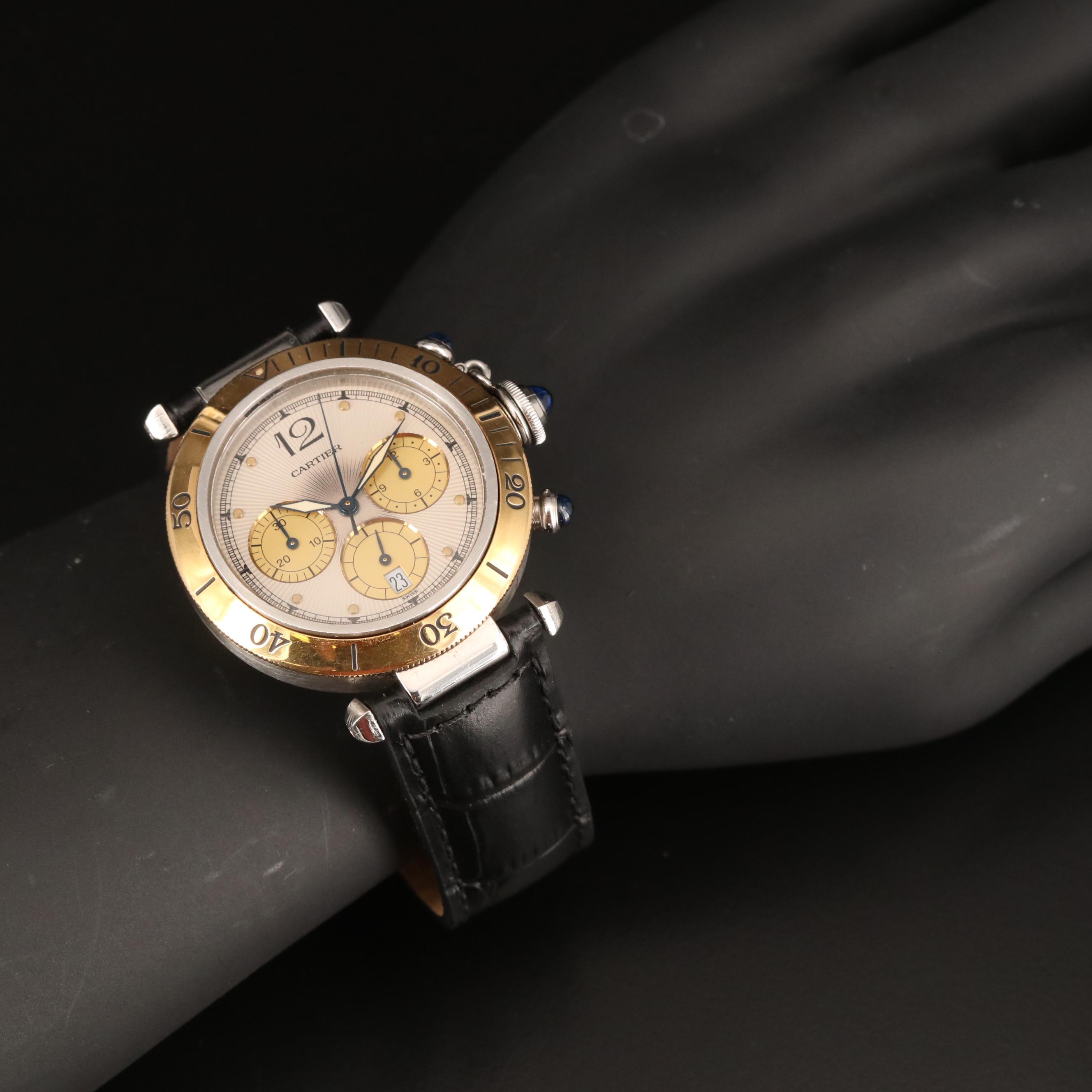 Cartier Pasha de Cartier Chronograph 18K and Stainless Steel Watch