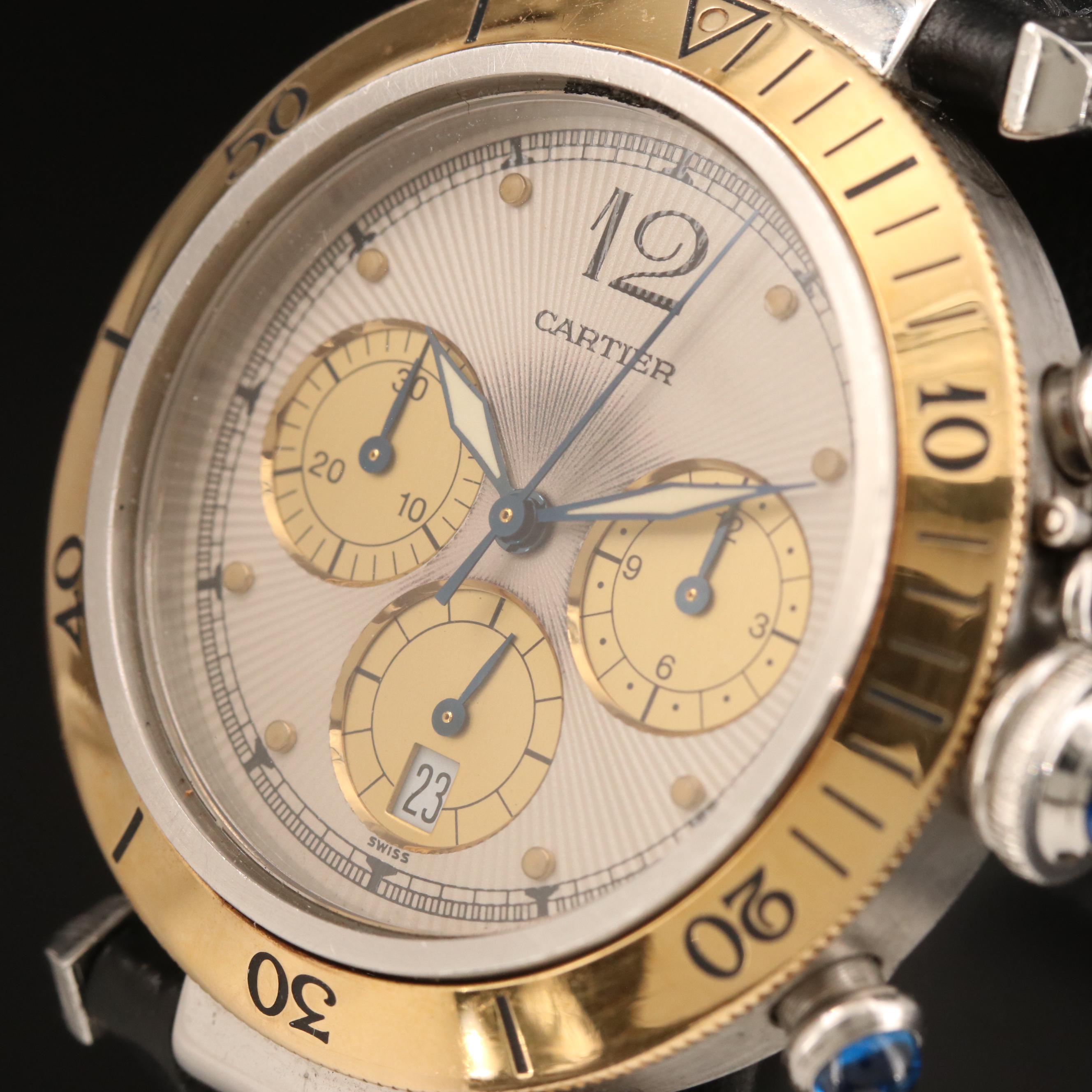 Cartier Pasha de Cartier Chronograph 18K and Stainless Steel Watch