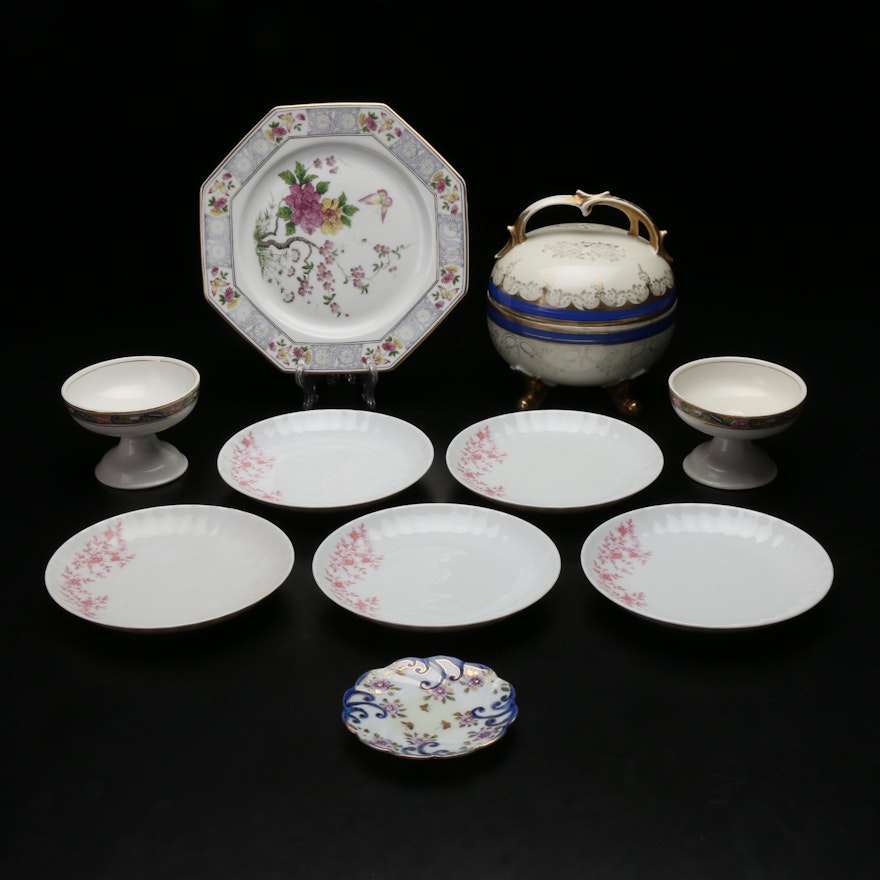 Retsch & Co. Porcelain Plates with Other Tableware, Mid to Late 20th Century