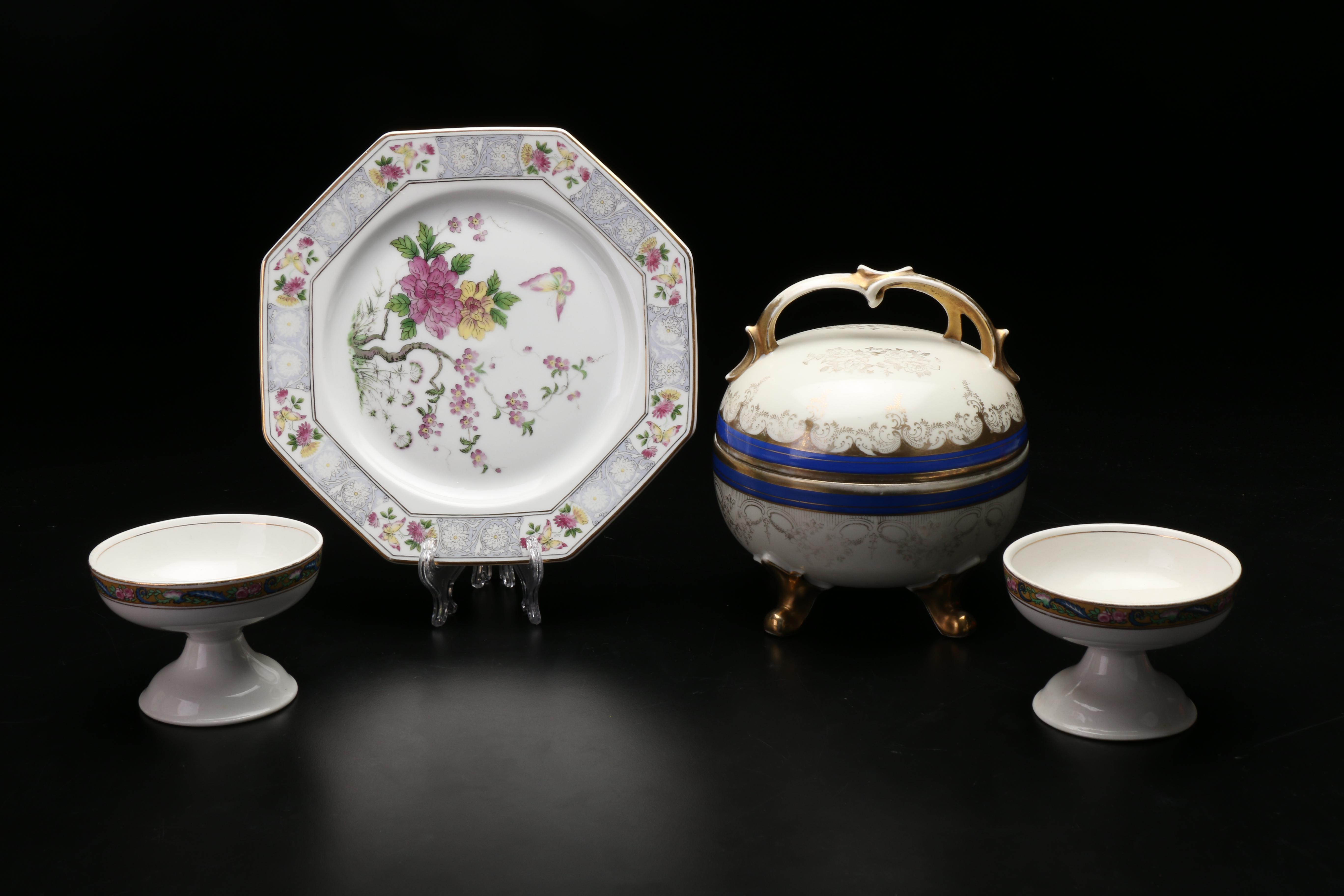 Retsch & Co. Porcelain Plates with Other Tableware, Mid to Late 20th Century