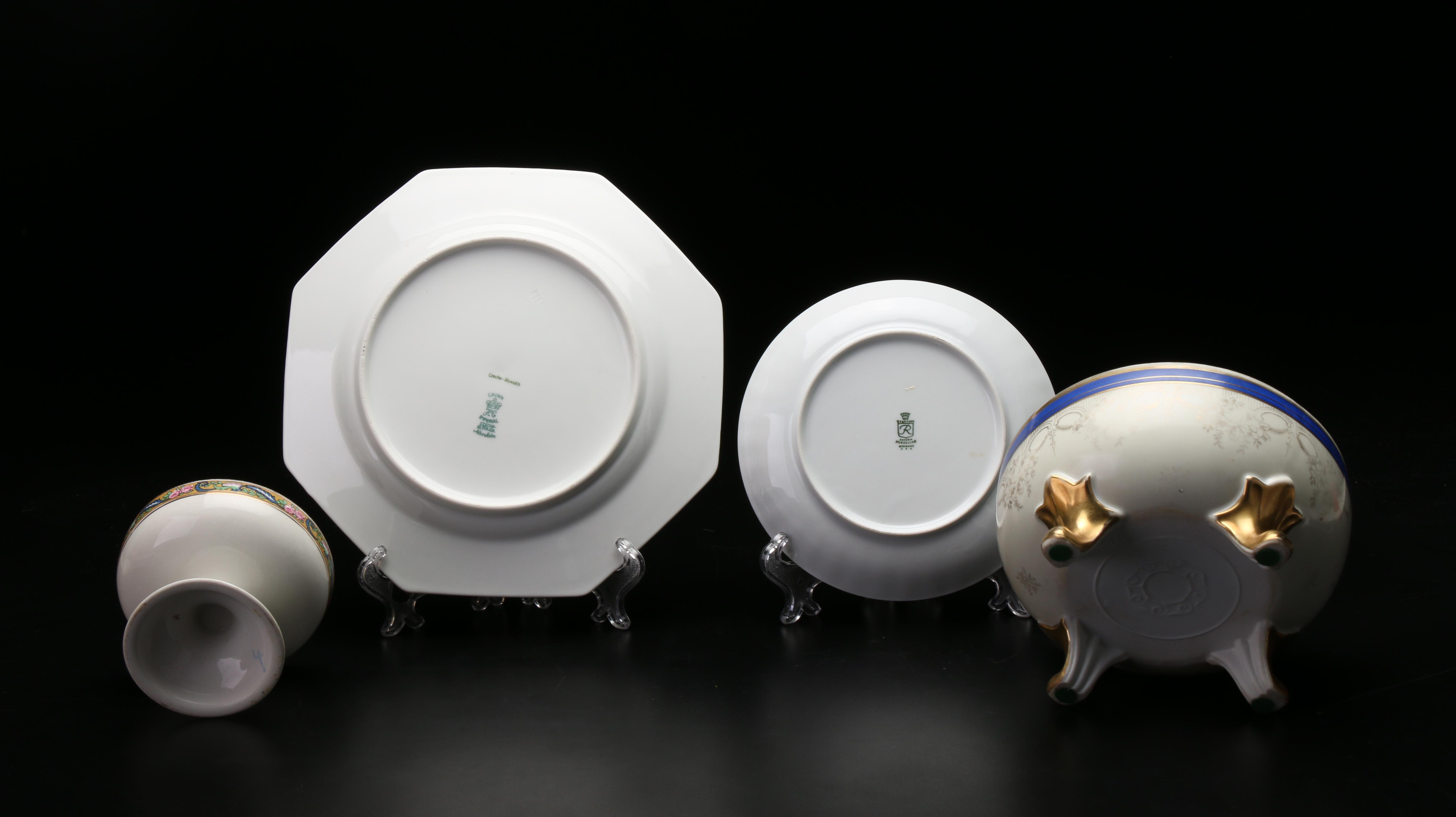 Retsch & Co. Porcelain Plates with Other Tableware, Mid to Late 20th Century