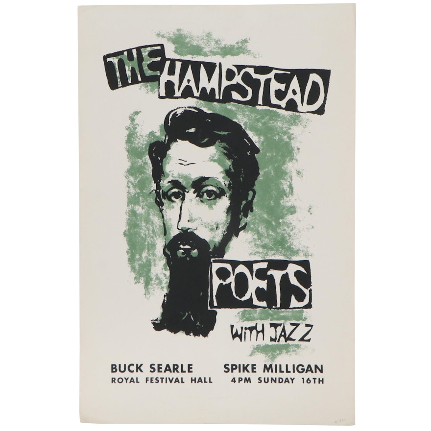 The Hampstead Poets Serigraph Advertisement Poster