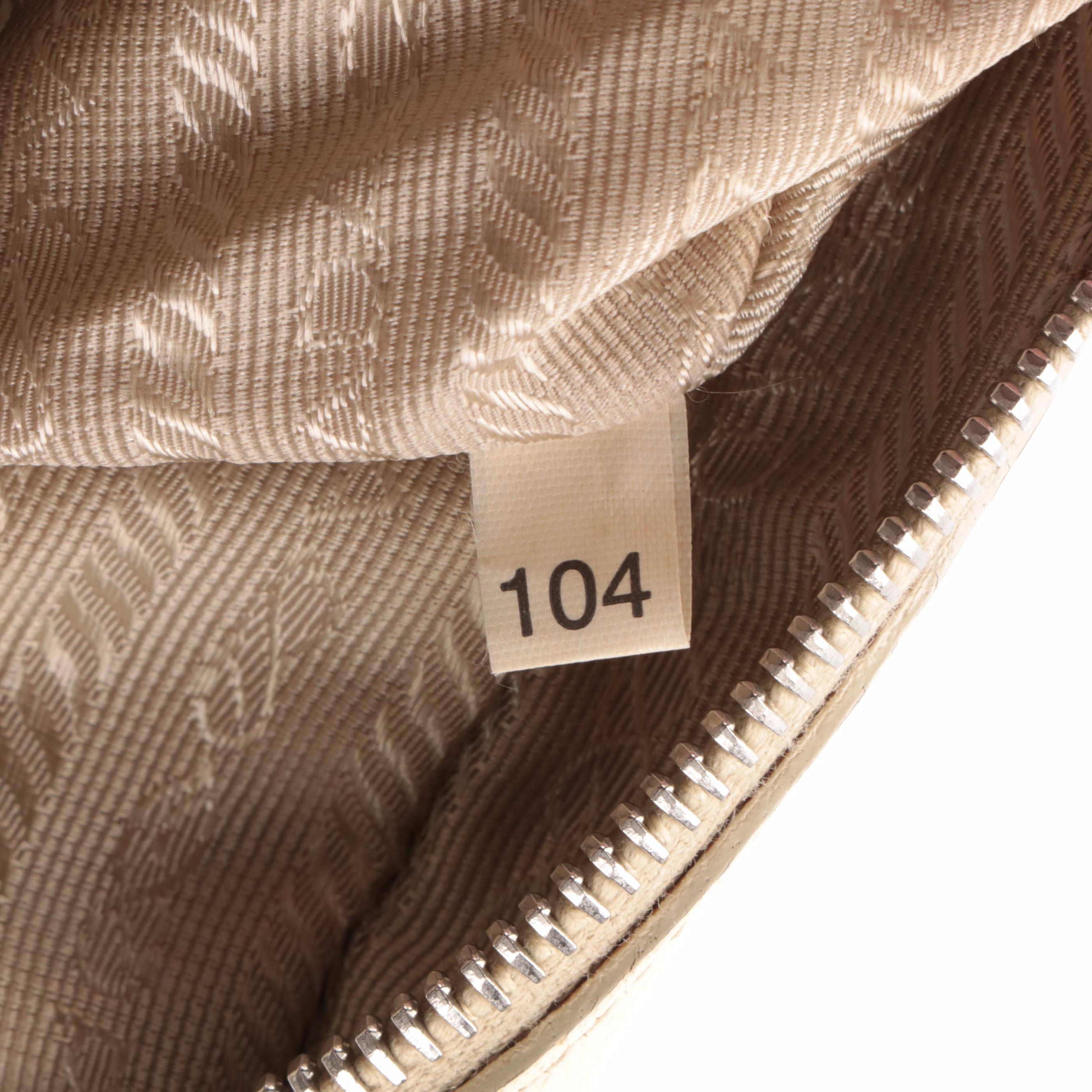 Prada Ivory Grained Leather Satchel