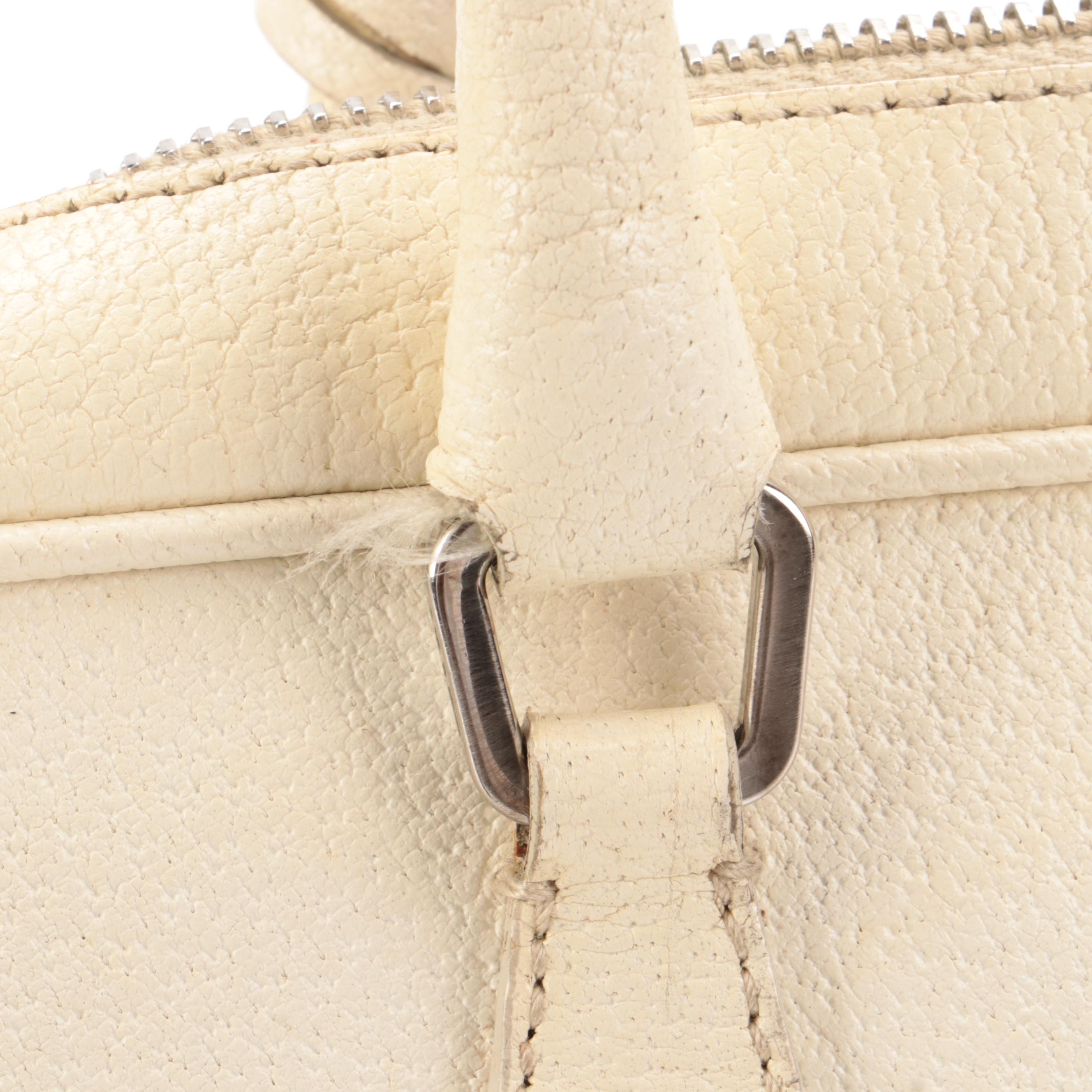 Prada Ivory Grained Leather Satchel