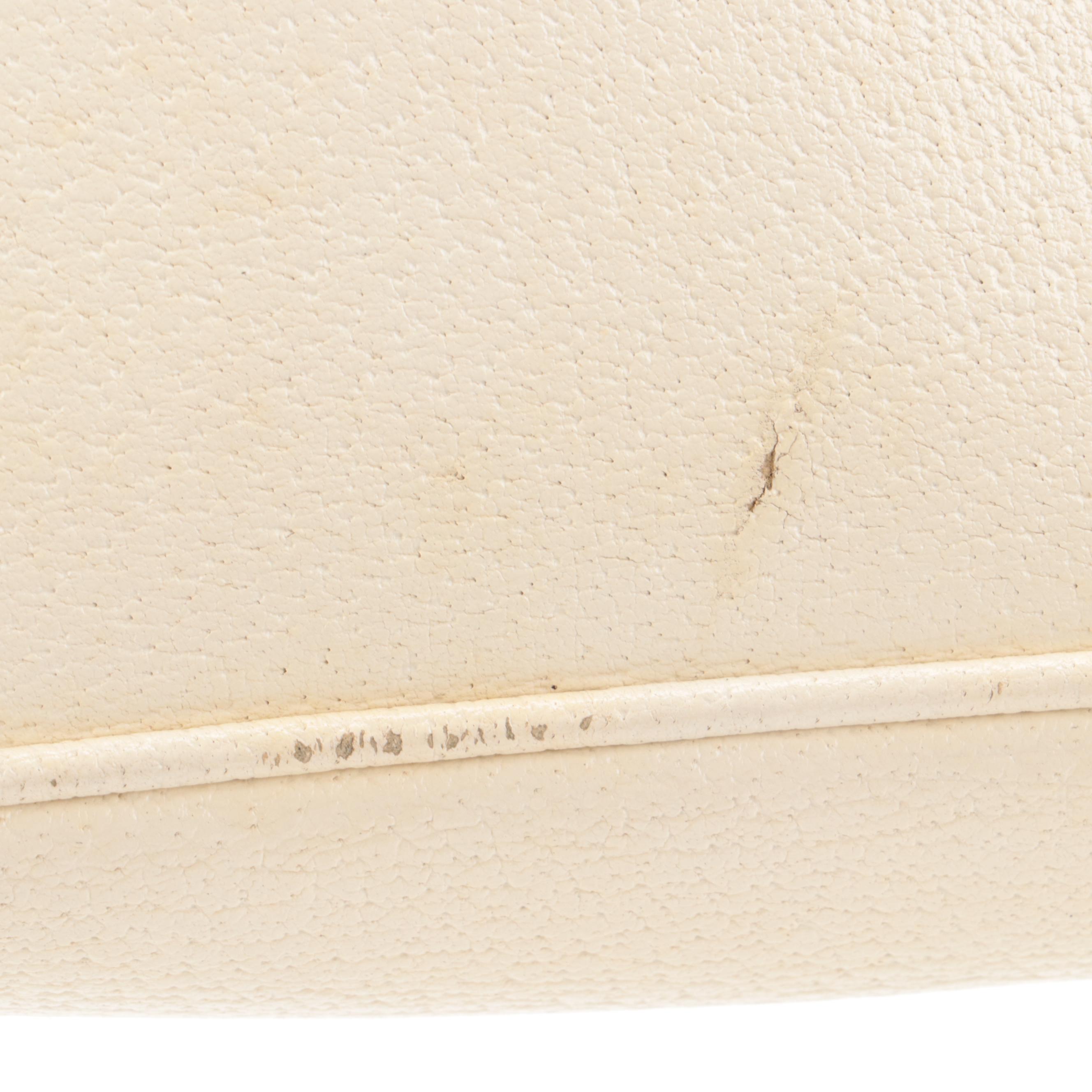 Prada Ivory Grained Leather Satchel