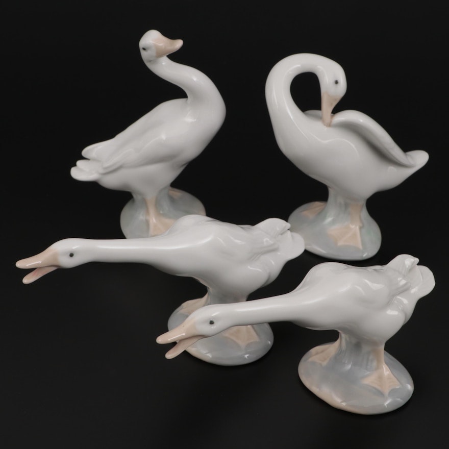 Lladró "Little Duck" Porcelain Figurines Designed by Fulgencio García