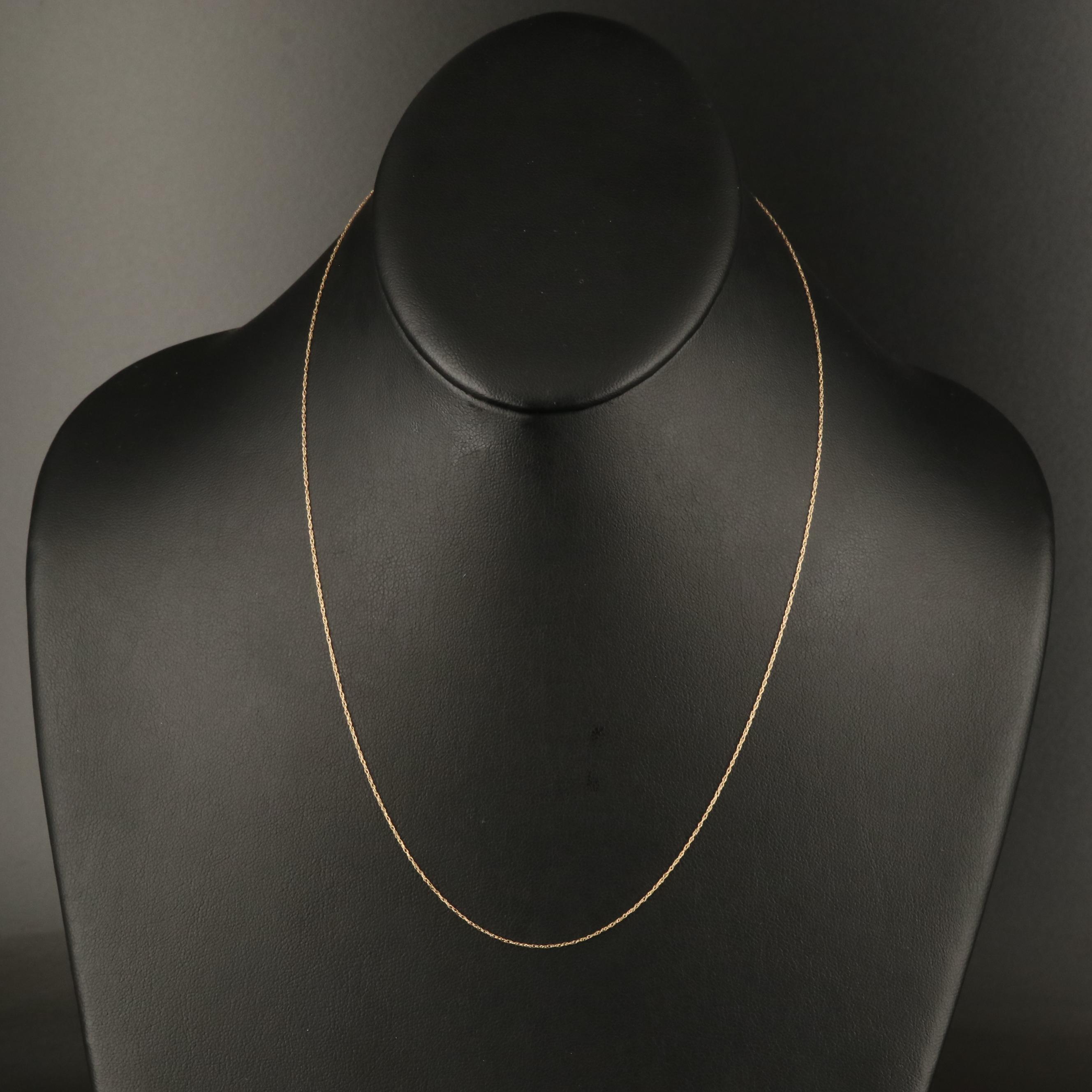 10K Loose Rope Chain Necklace