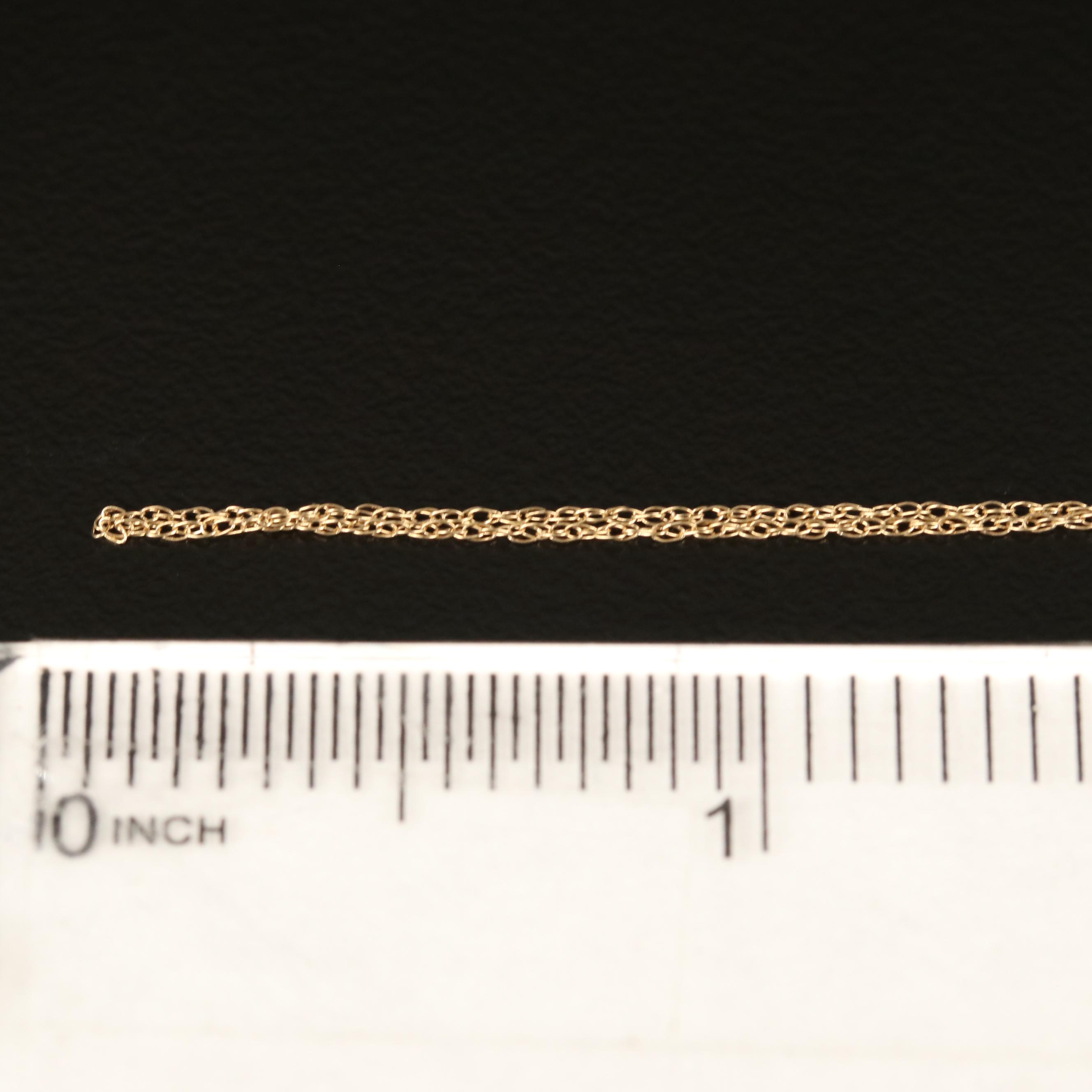 10K Loose Rope Chain Necklace