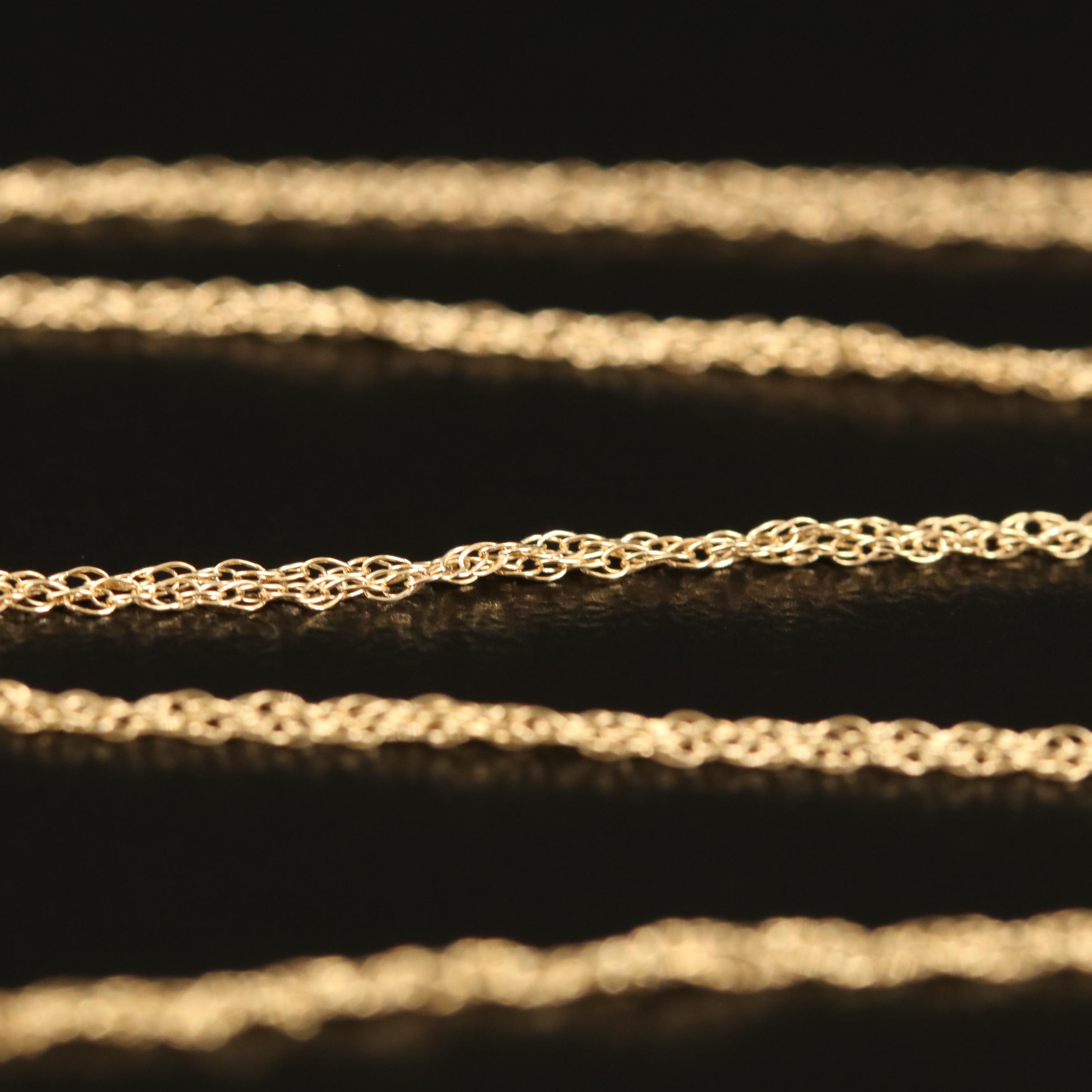 10K Loose Rope Chain Necklace