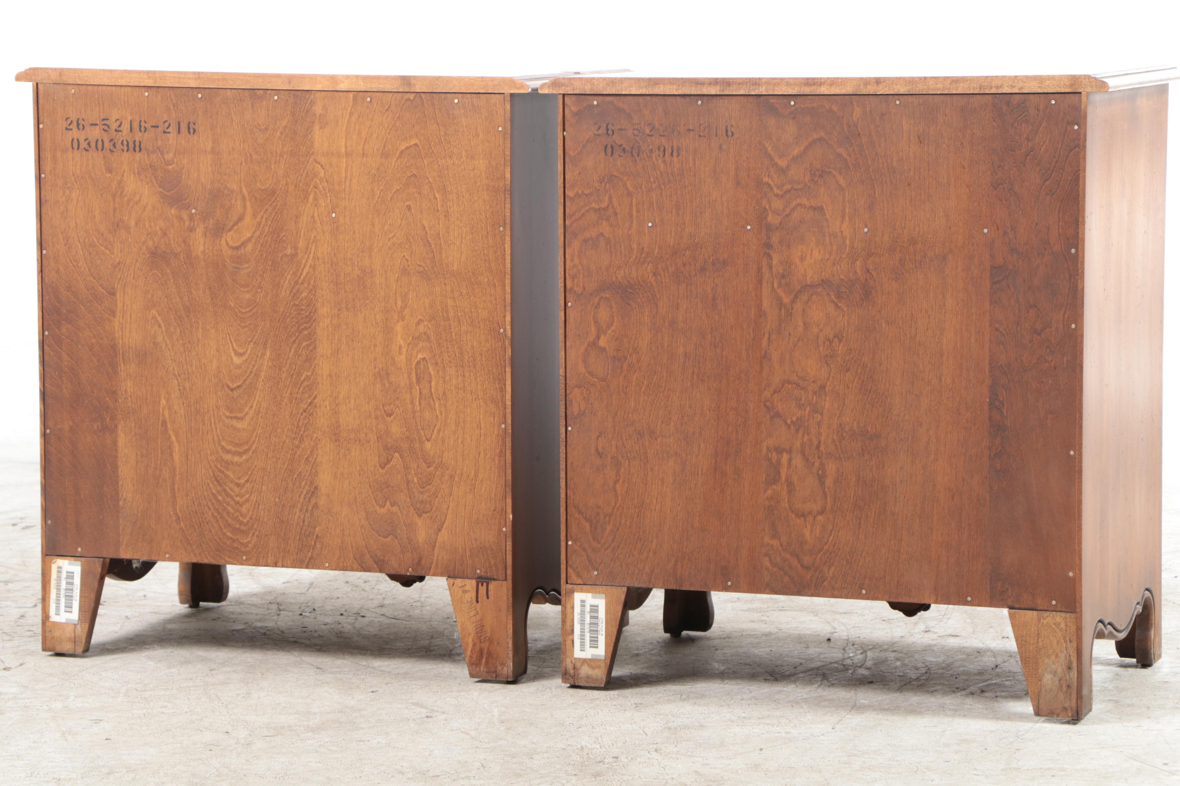 Pair of Ethan Allen "Country French" Birch Nightstands, Late 20th Century