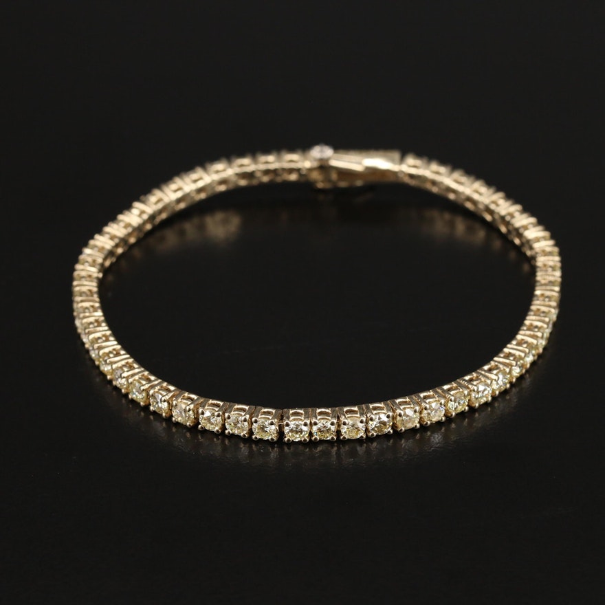 14K 4.53 CTW Diamond Tennis Bracelet