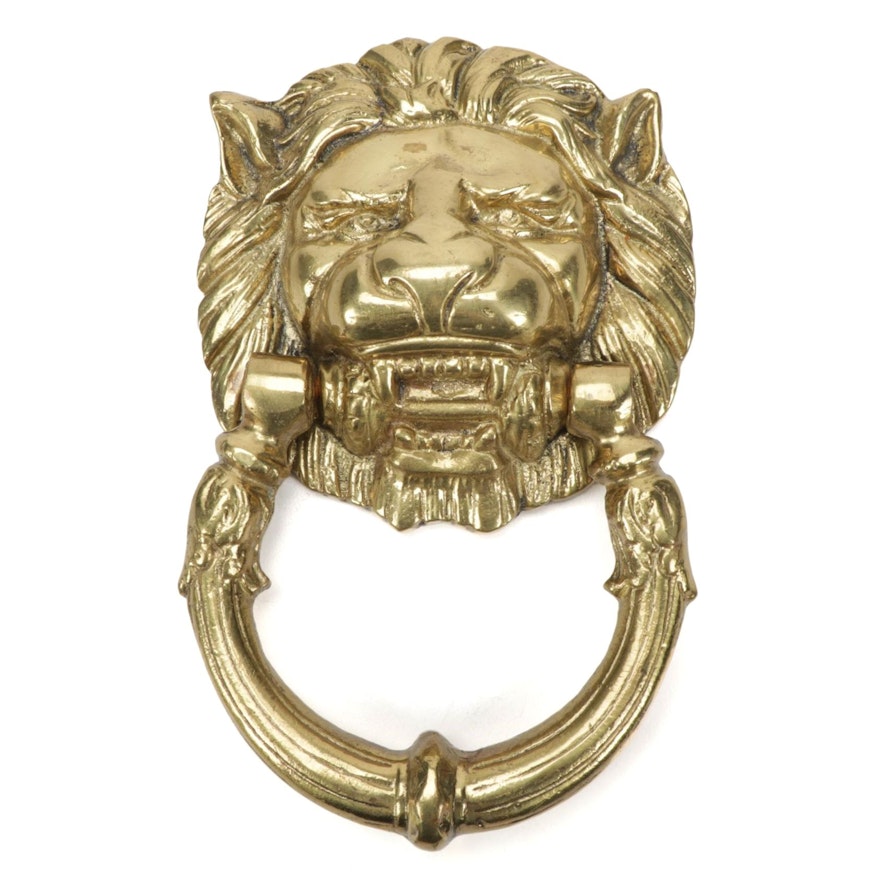 Lion Head Brass Door Knocker