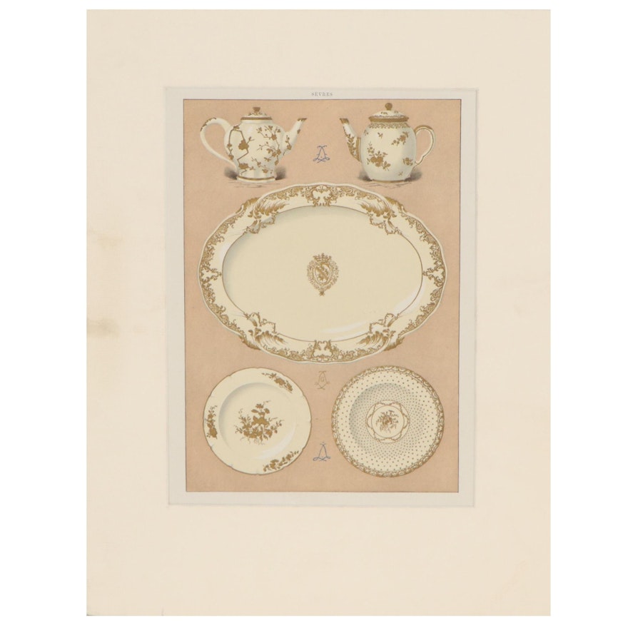 Chromolithograph After Edouard Garnier "The Soft Porcelain of Sèvres"