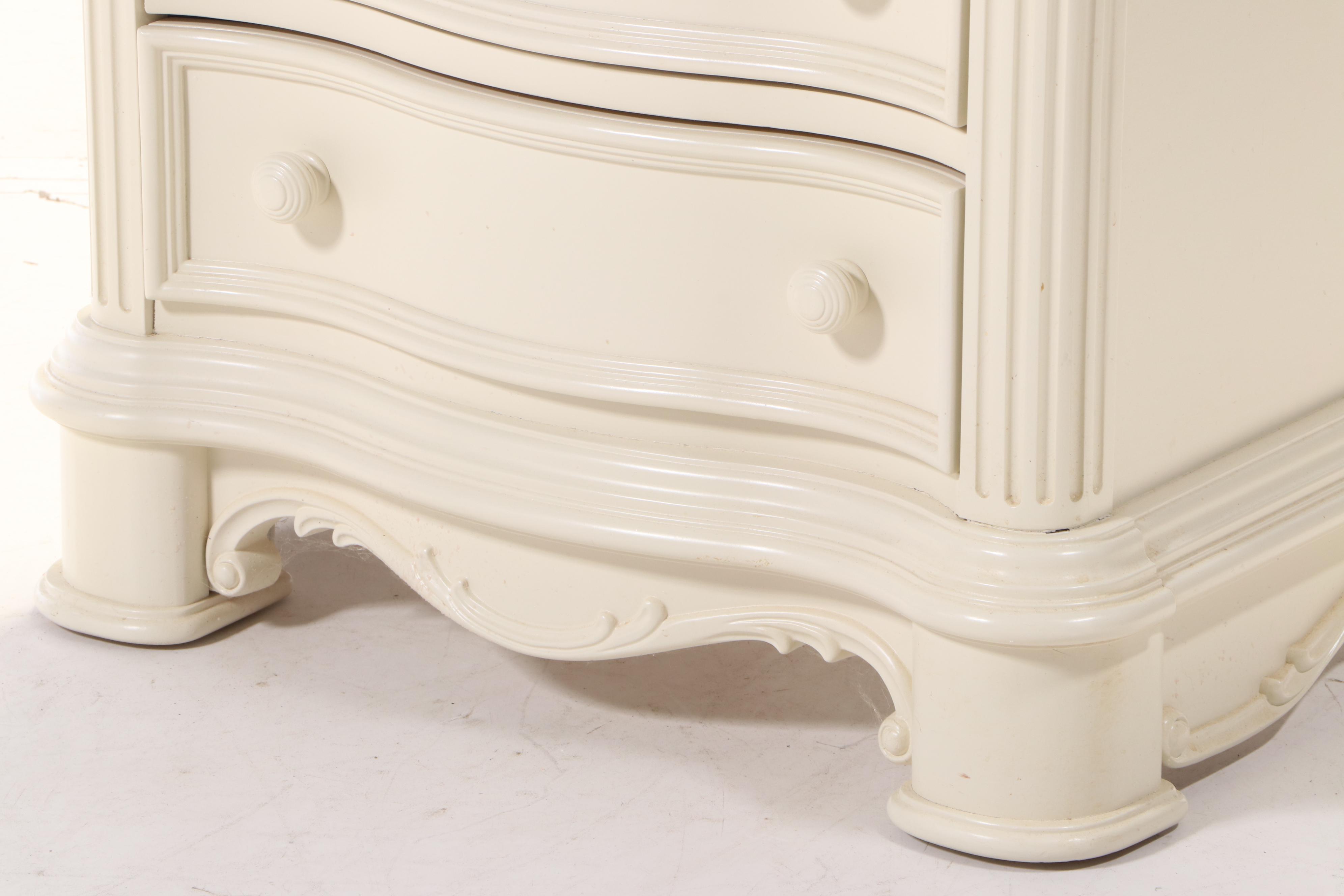 Home Meridian International "Venezia" Three-Drawer Serpentine Nightstand