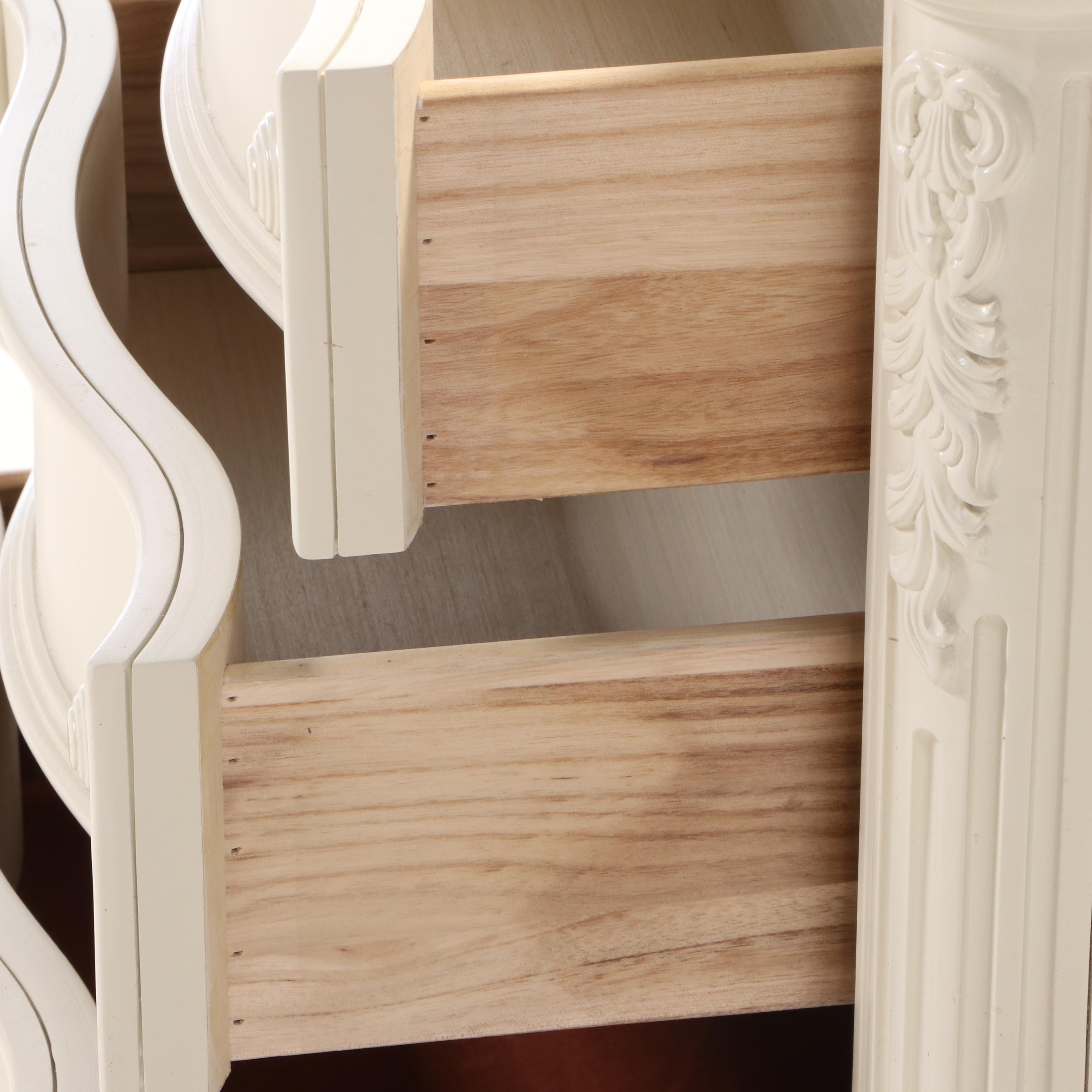 Home Meridian International "Venezia" Three-Drawer Serpentine Nightstand