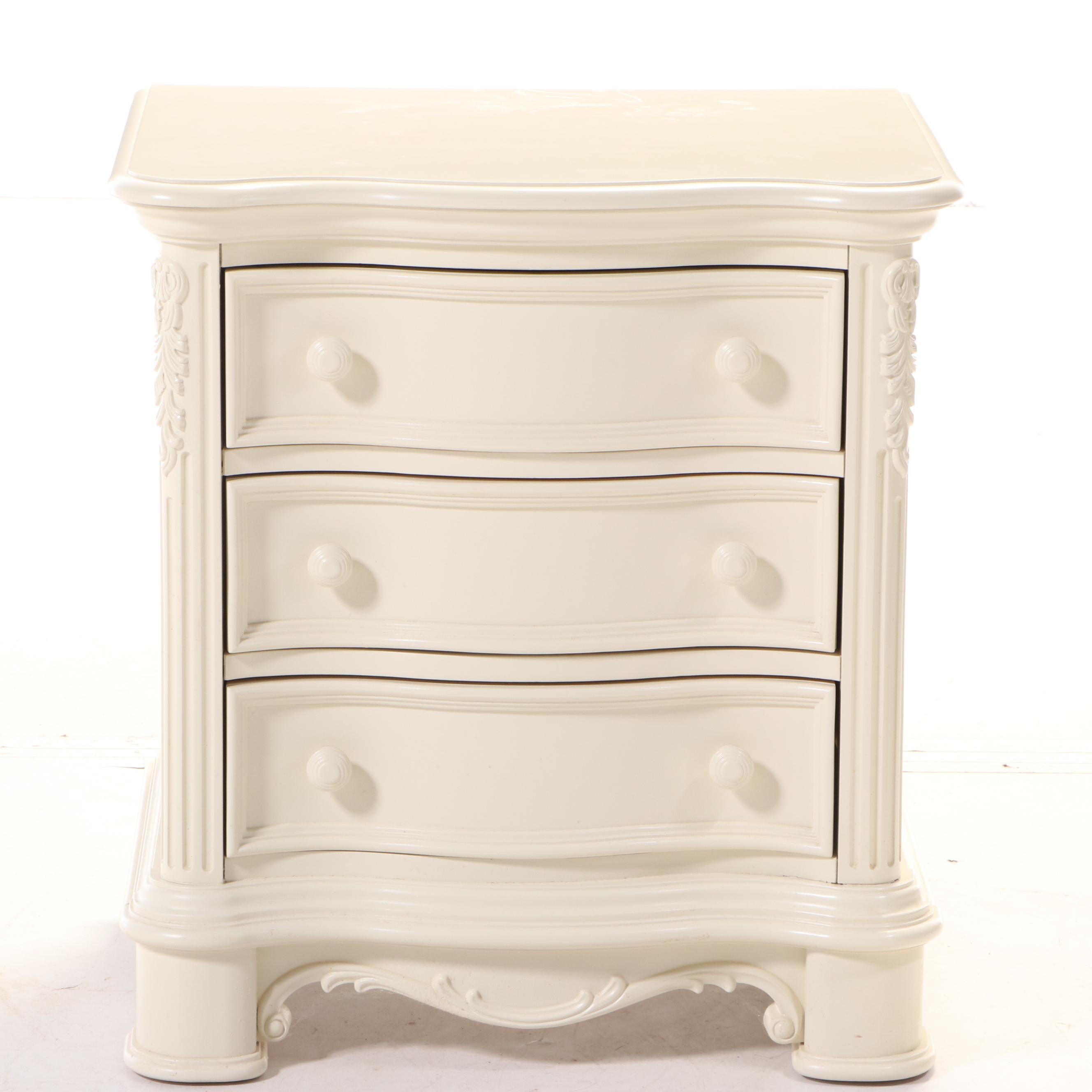 Home Meridian International "Venezia" Three-Drawer Serpentine Nightstand