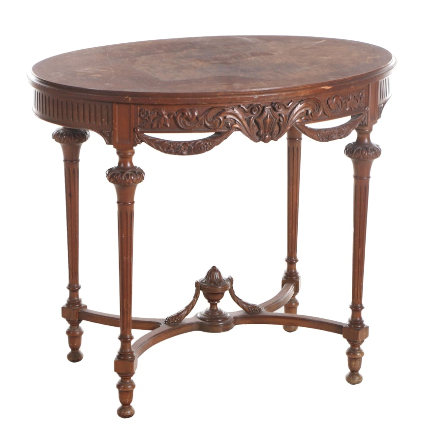 Imperial Furniture Co. Louis XVI Style Walnut Entry Table, Early to Mid 20th C.