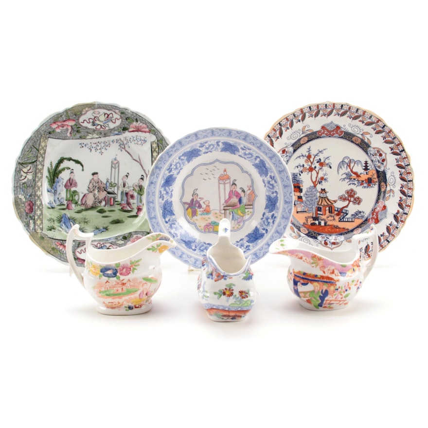 Masons Chinese Scroll with Other English Ironstone Chinoiserie Tableware
