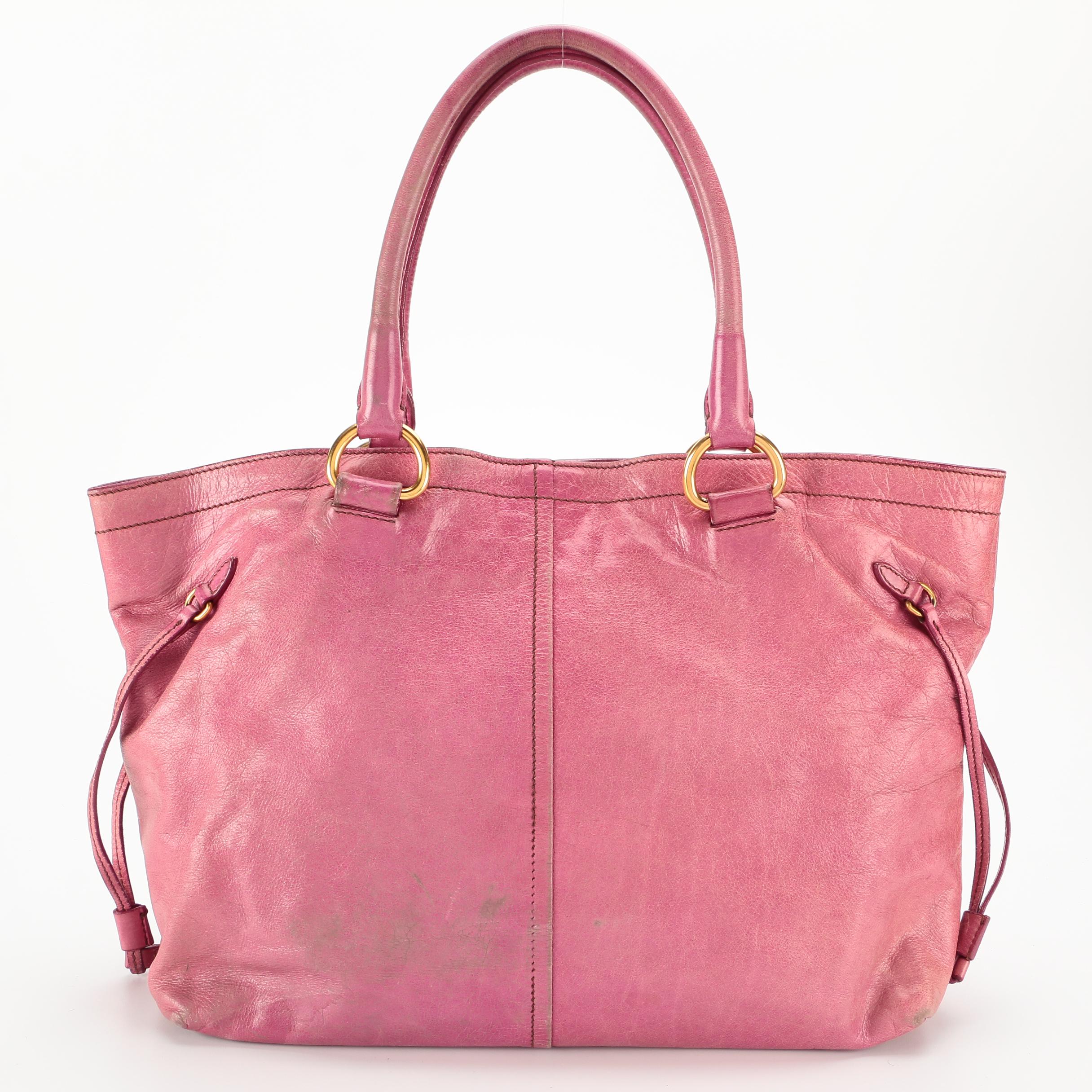Prada Pink Vitello Leather Tote