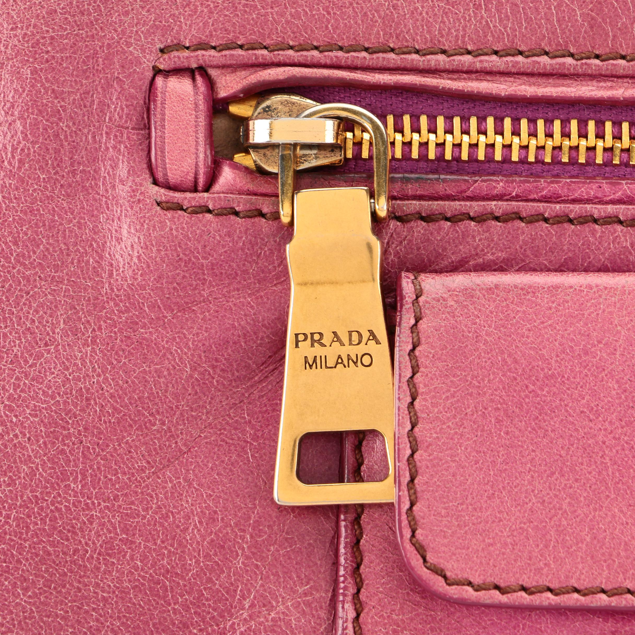 Prada Pink Vitello Leather Tote