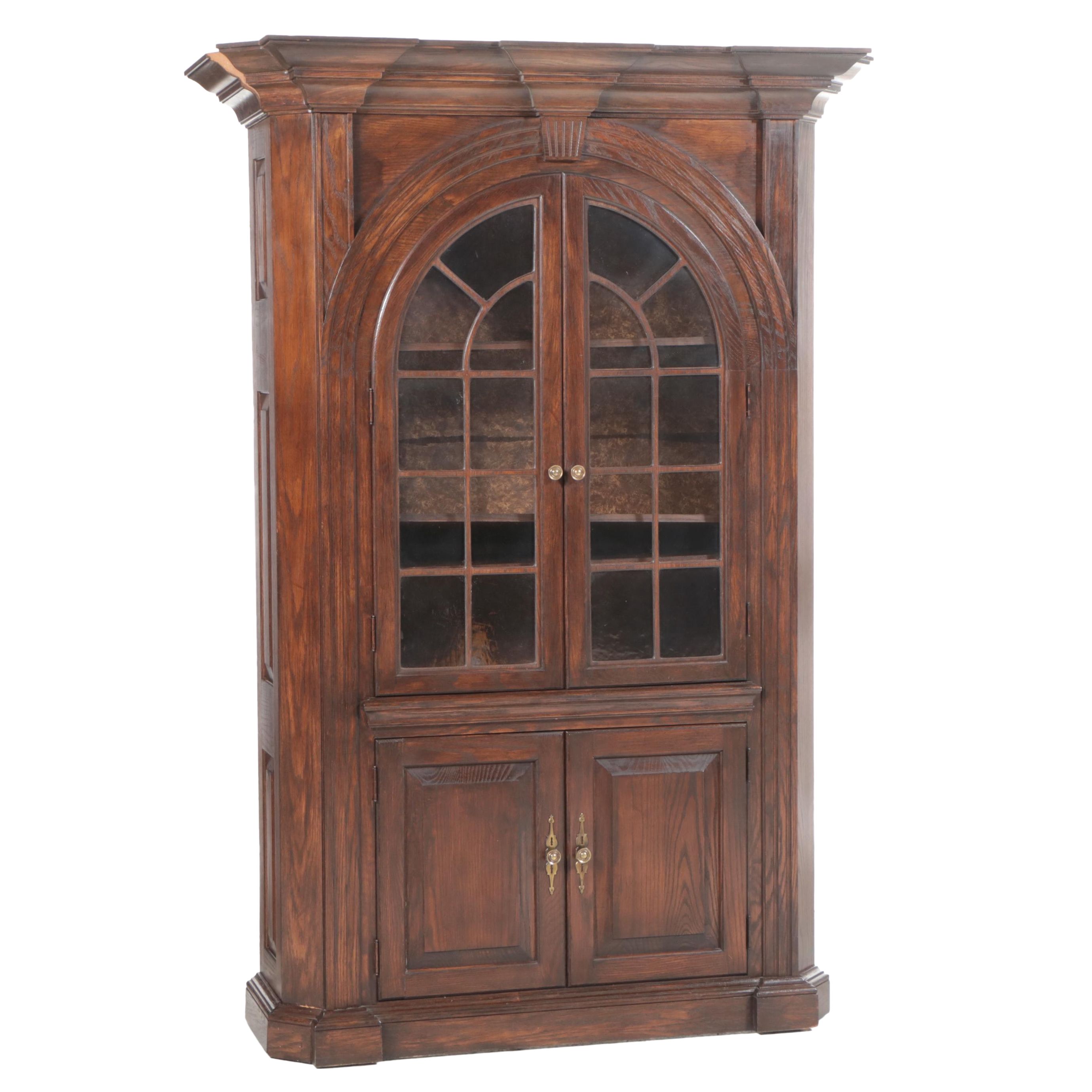 Cushman Classics Oak Illuminated China Cabinet, circa 1970