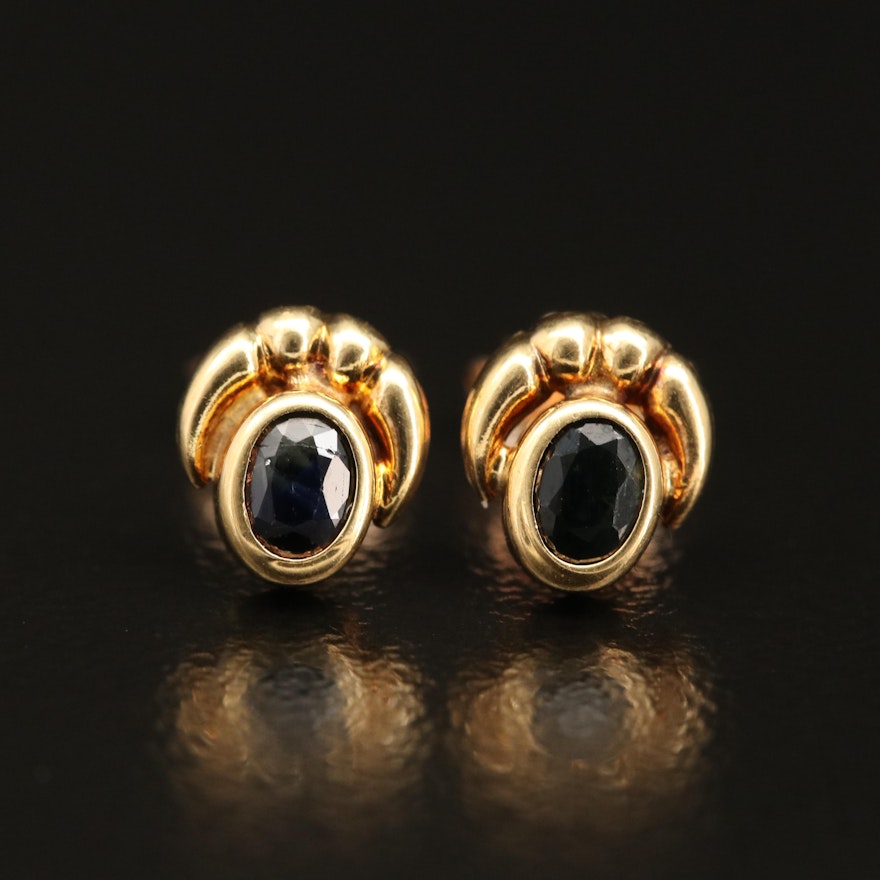 18K Sapphire Earrings